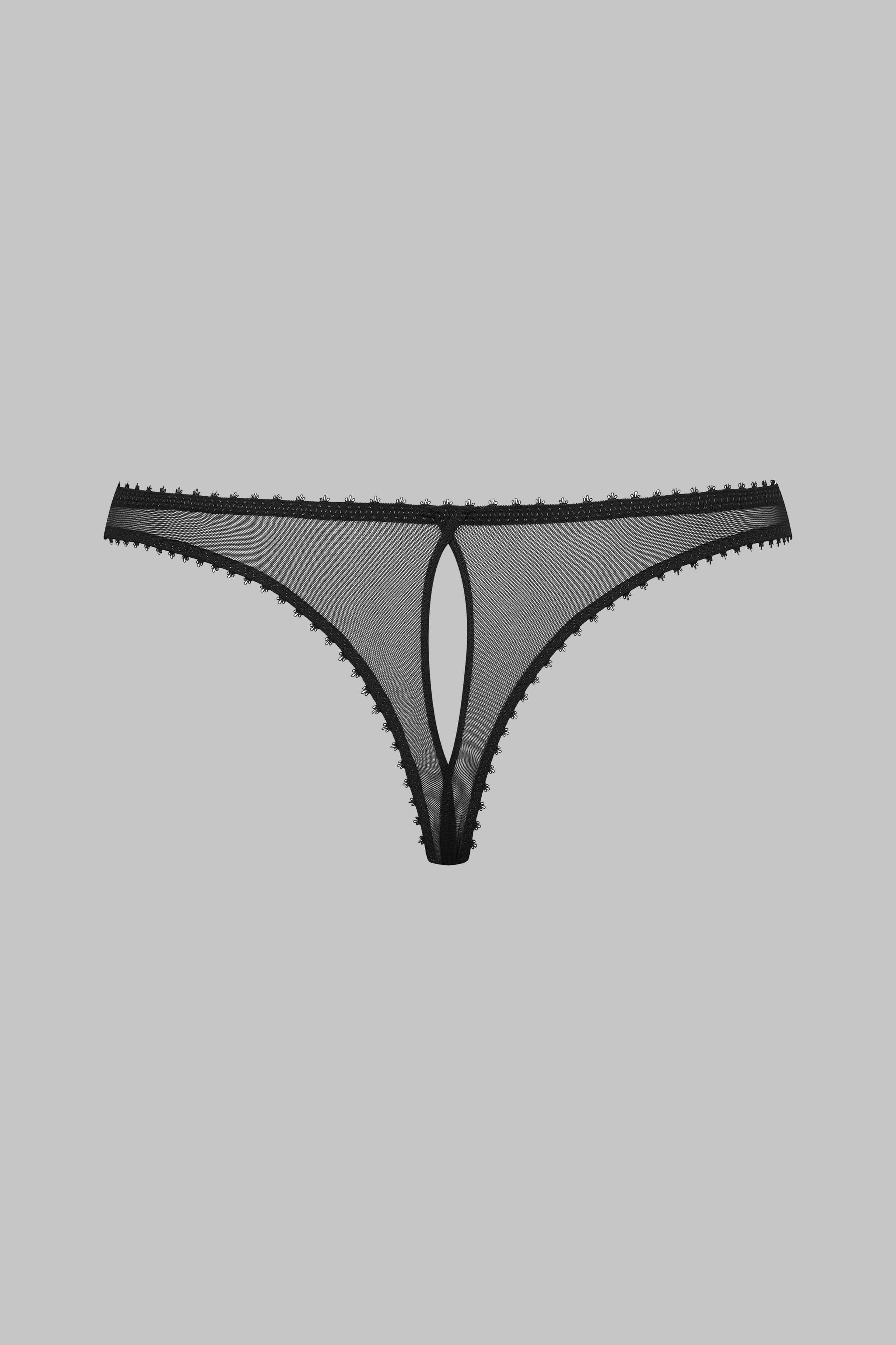 Openable thong - Accroche Coeur | Black - Image 5