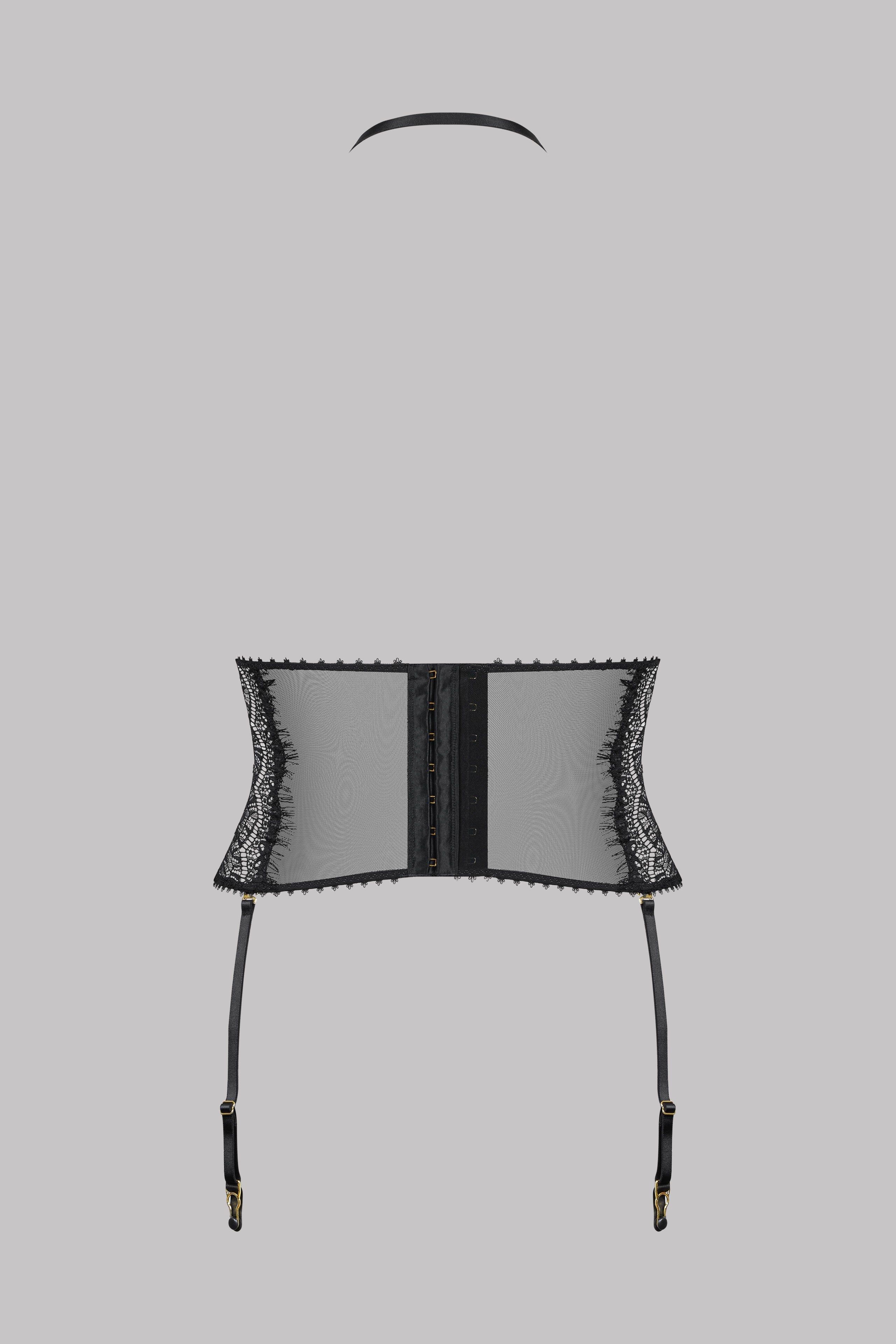 Waist cinched with suspenders - Accroche Coeur | Black - Image 5