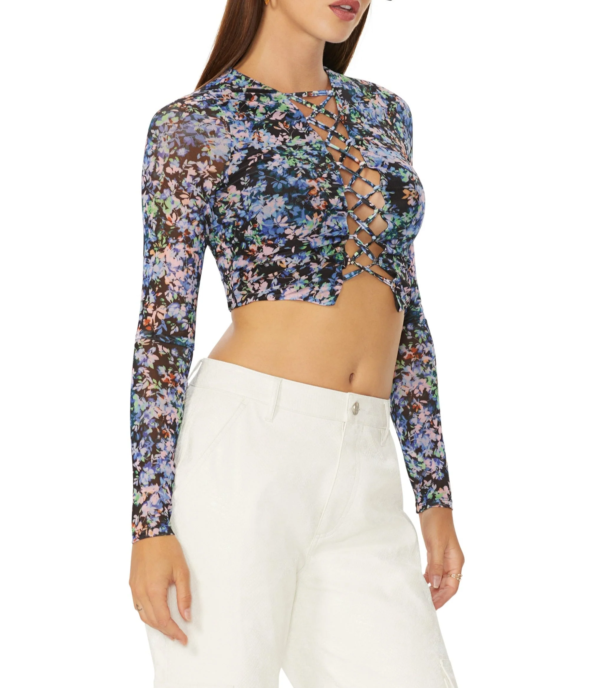 Aida Top | Blue Wildflower - Image 4
