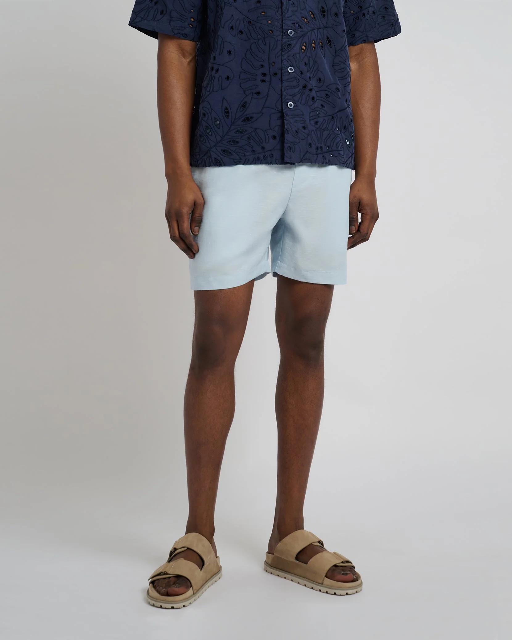 Mens | Air Linen 6" Pull-on Short | Ballad Blue - Image 2