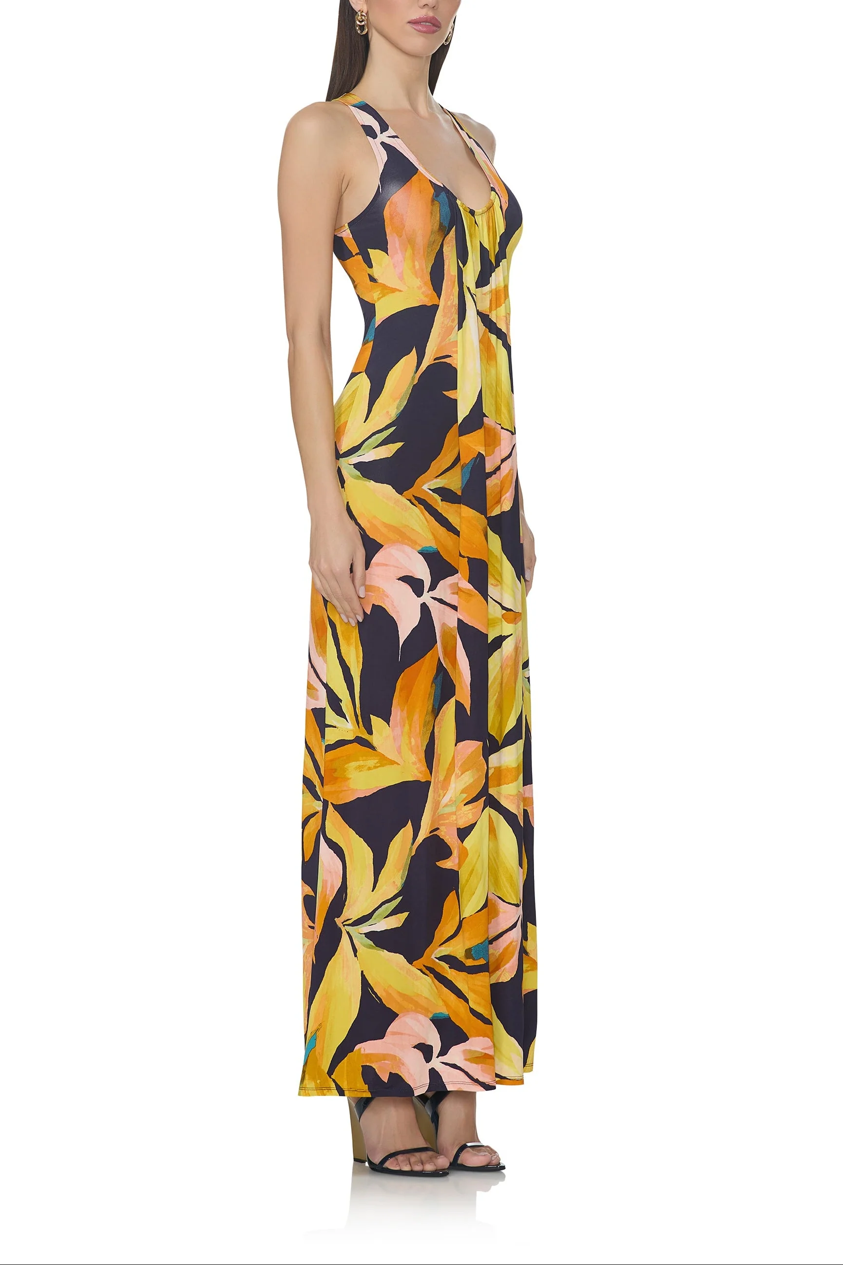 Aliza Dress | Navy Tropical - Image 2