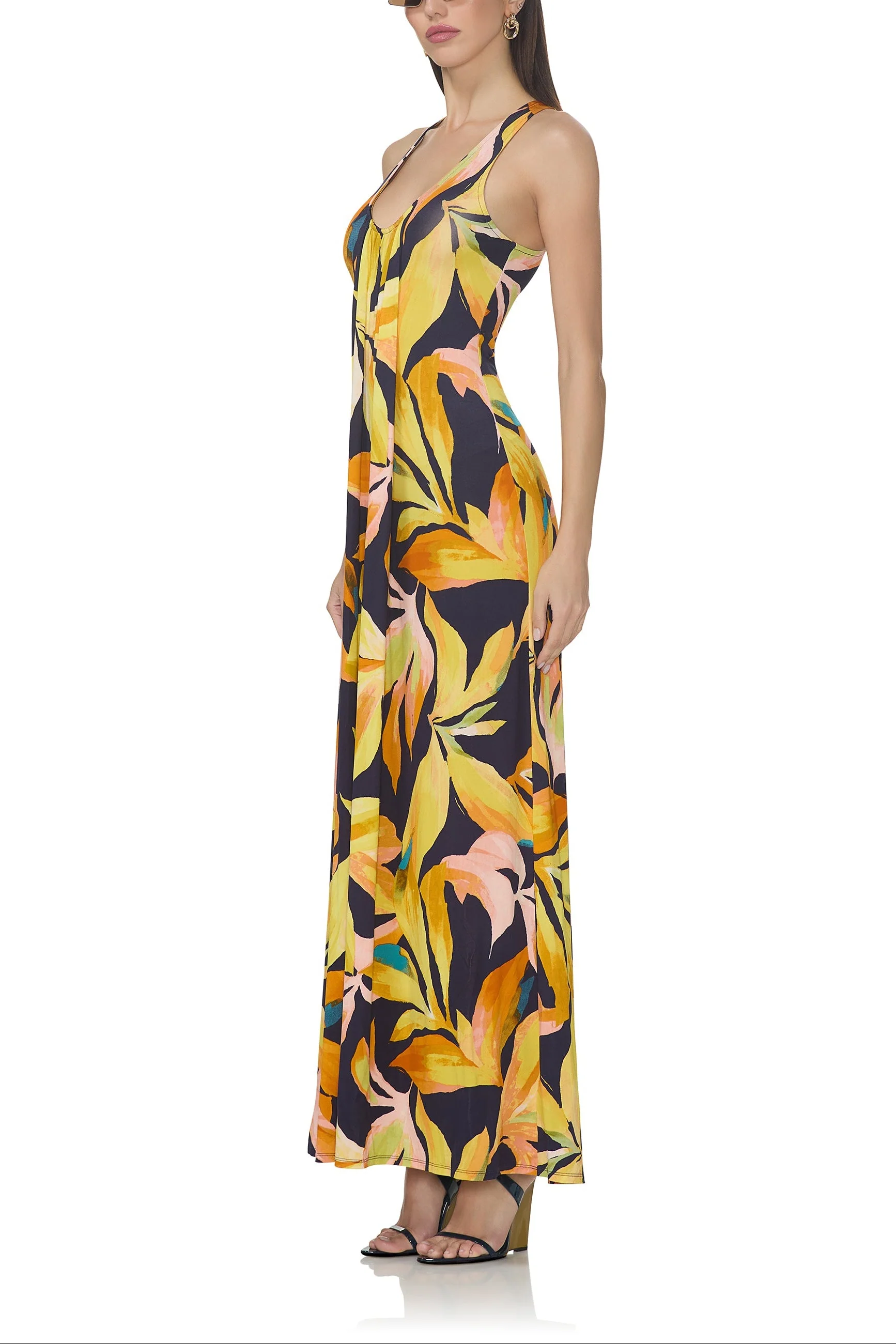 Aliza Dress | Navy Tropical - Image 3