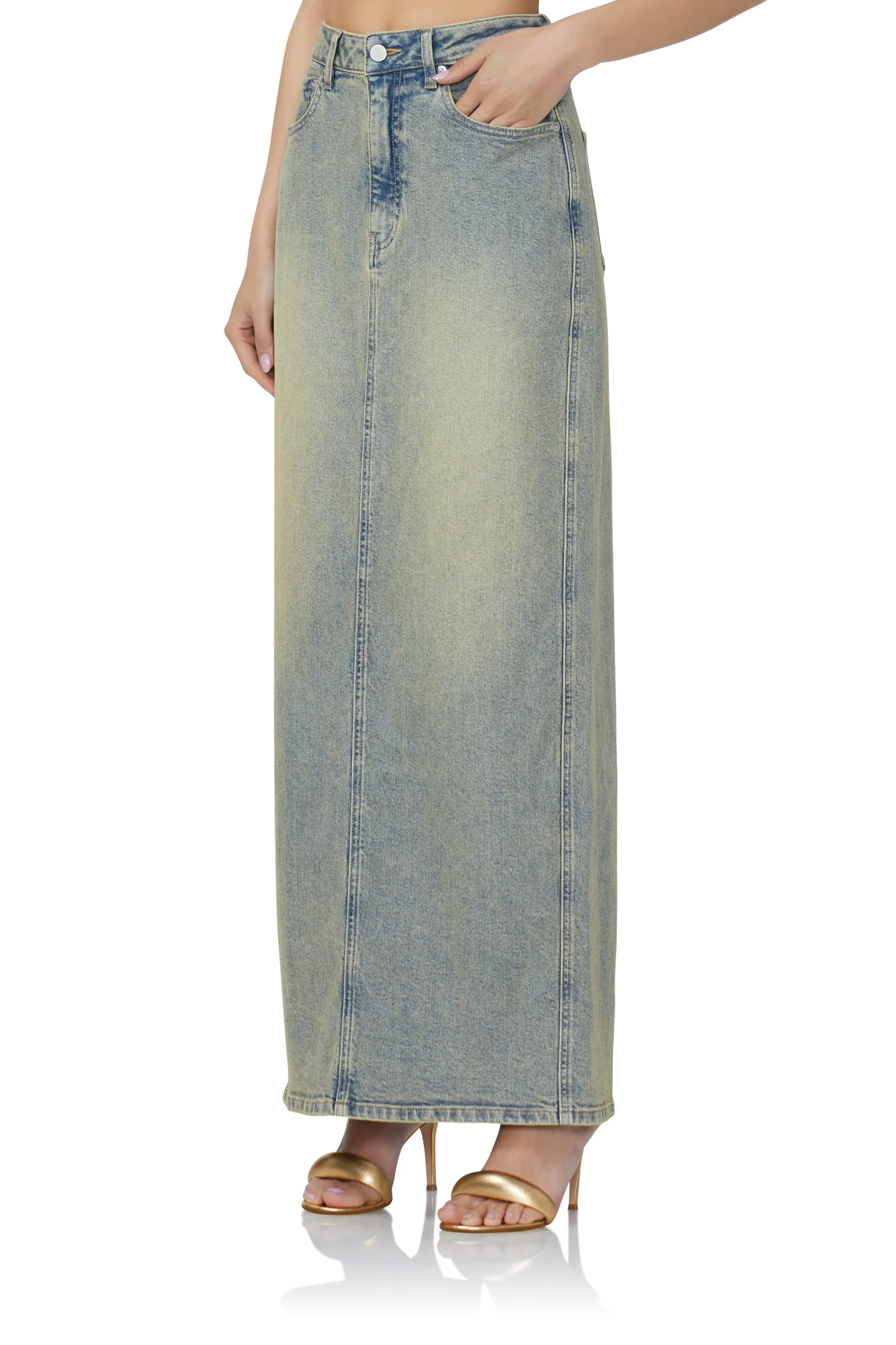 Amiri Maxi Skirt | Mellow Tint Wash - Image 4