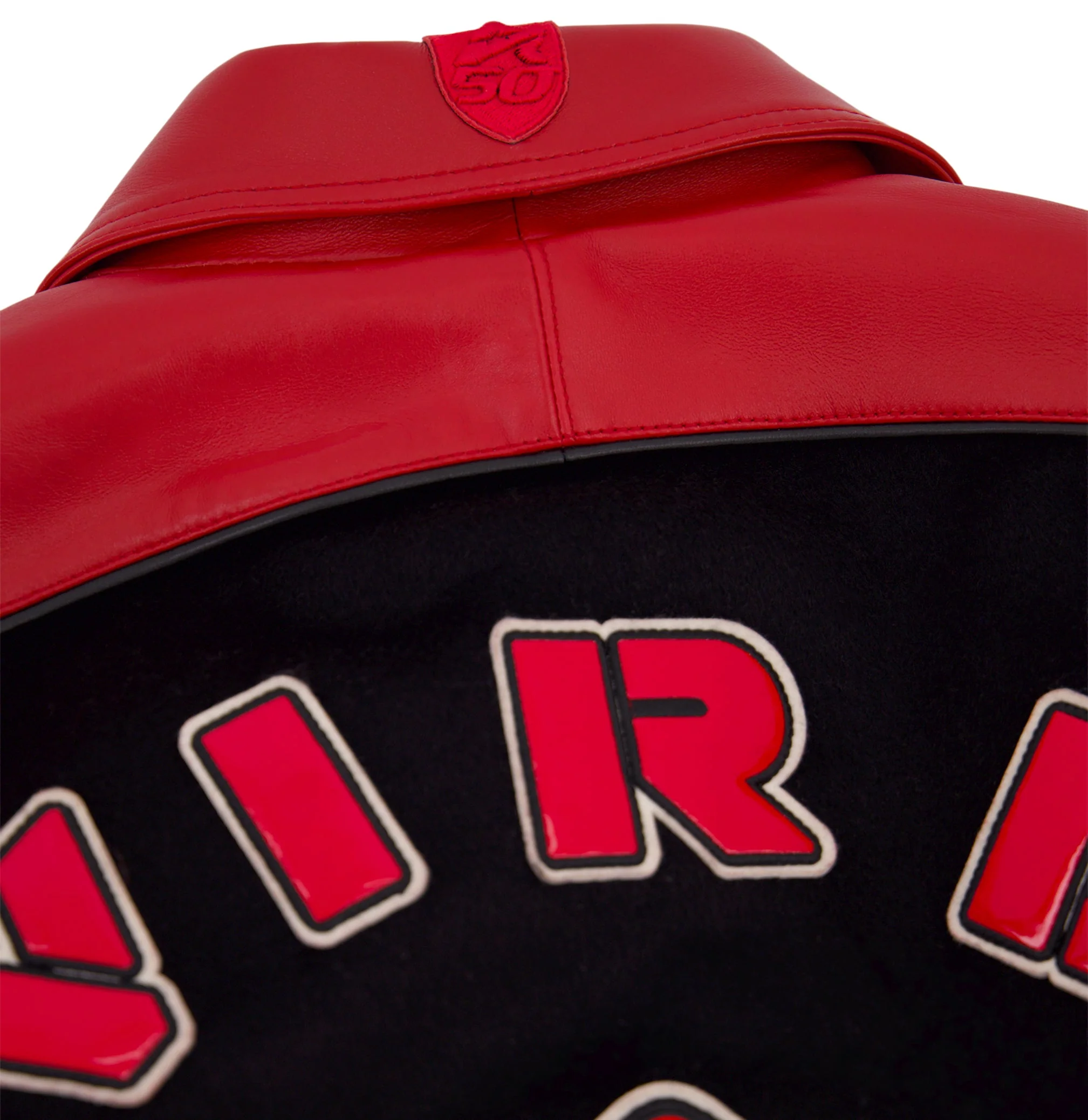 Classic Wool Leather Varsity Jacket | Black - Image 12