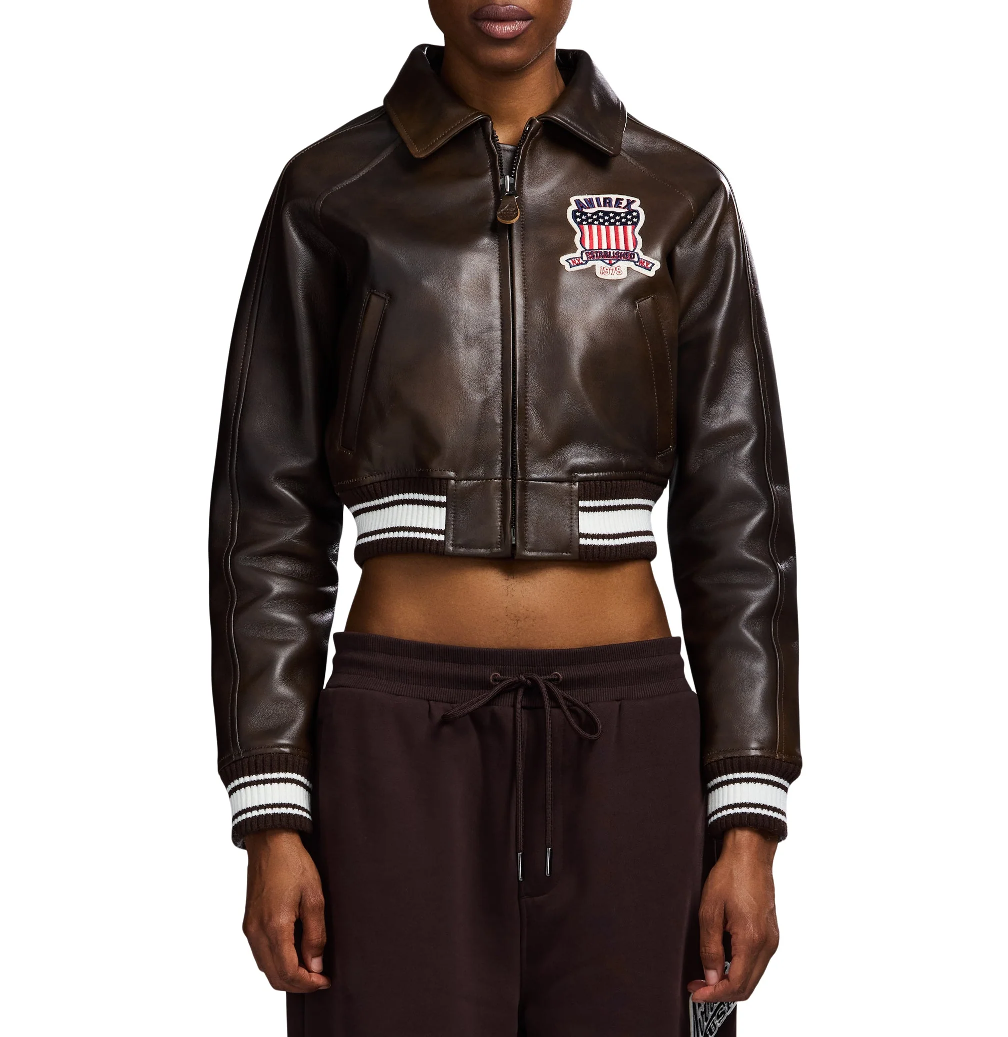 Cropped Icon Jacket | Vintage Brown - Image 3