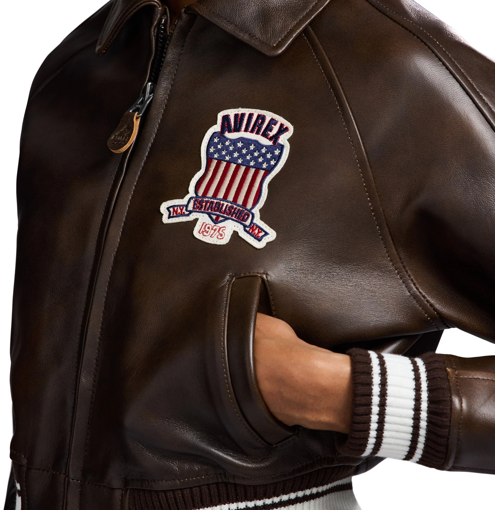 Cropped Icon Jacket | Vintage Brown - Image 8