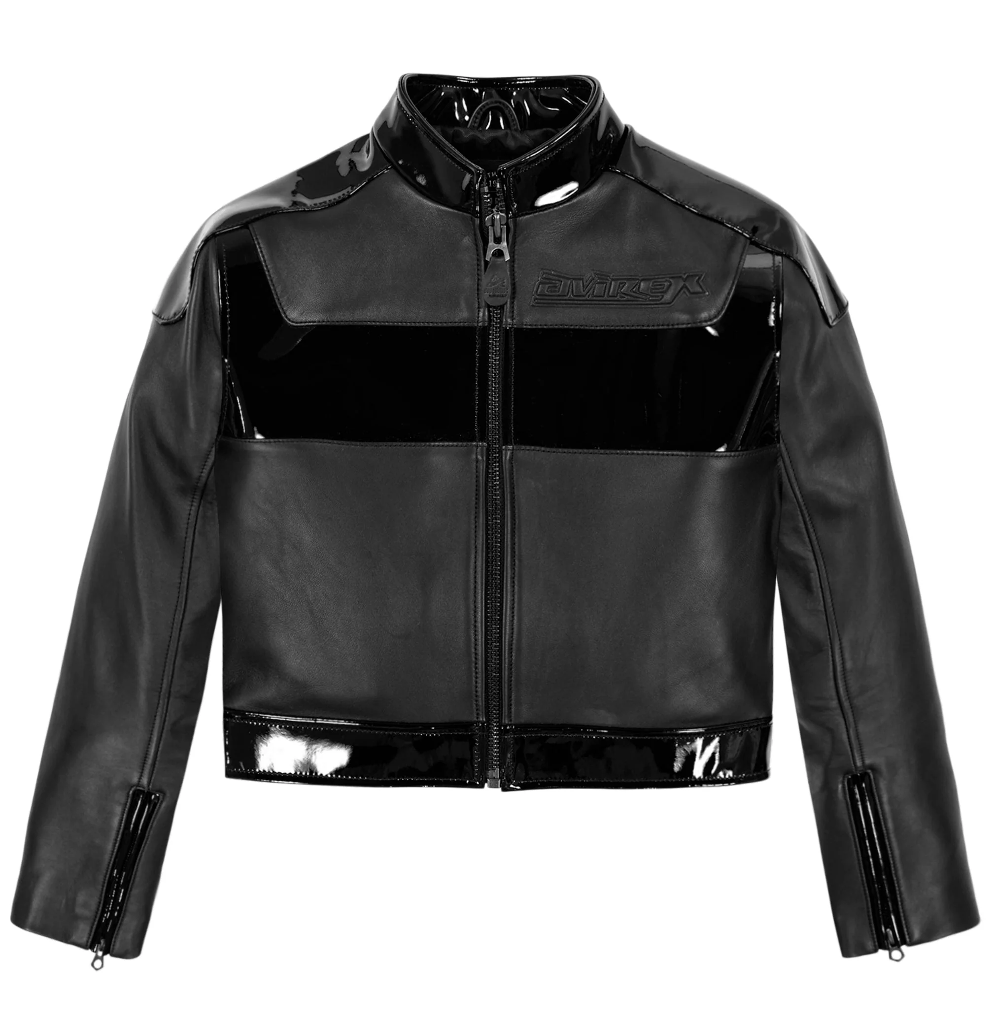 Cropped Moto Jacket | Black