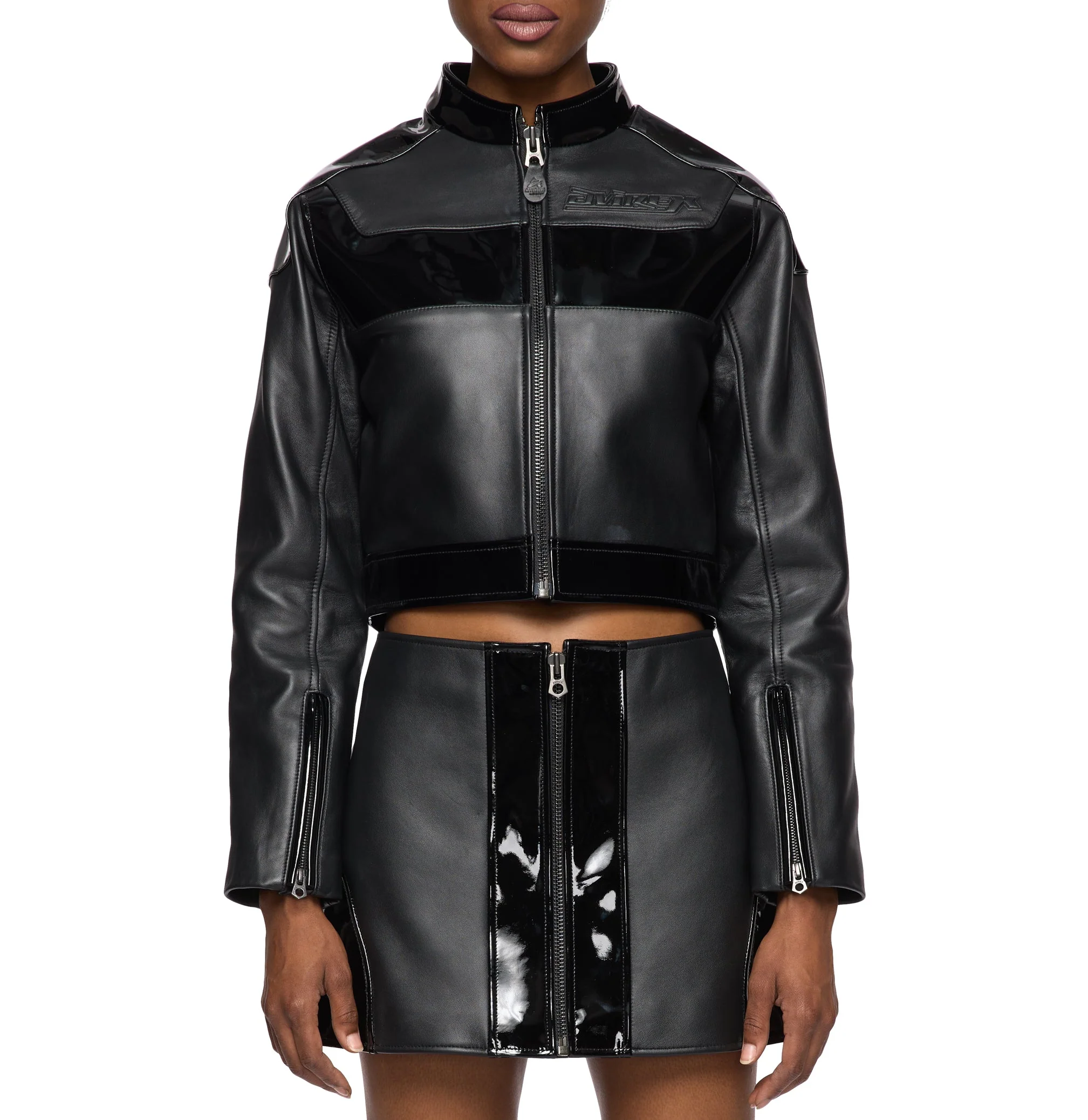 Cropped Moto Jacket | Black - Image 3