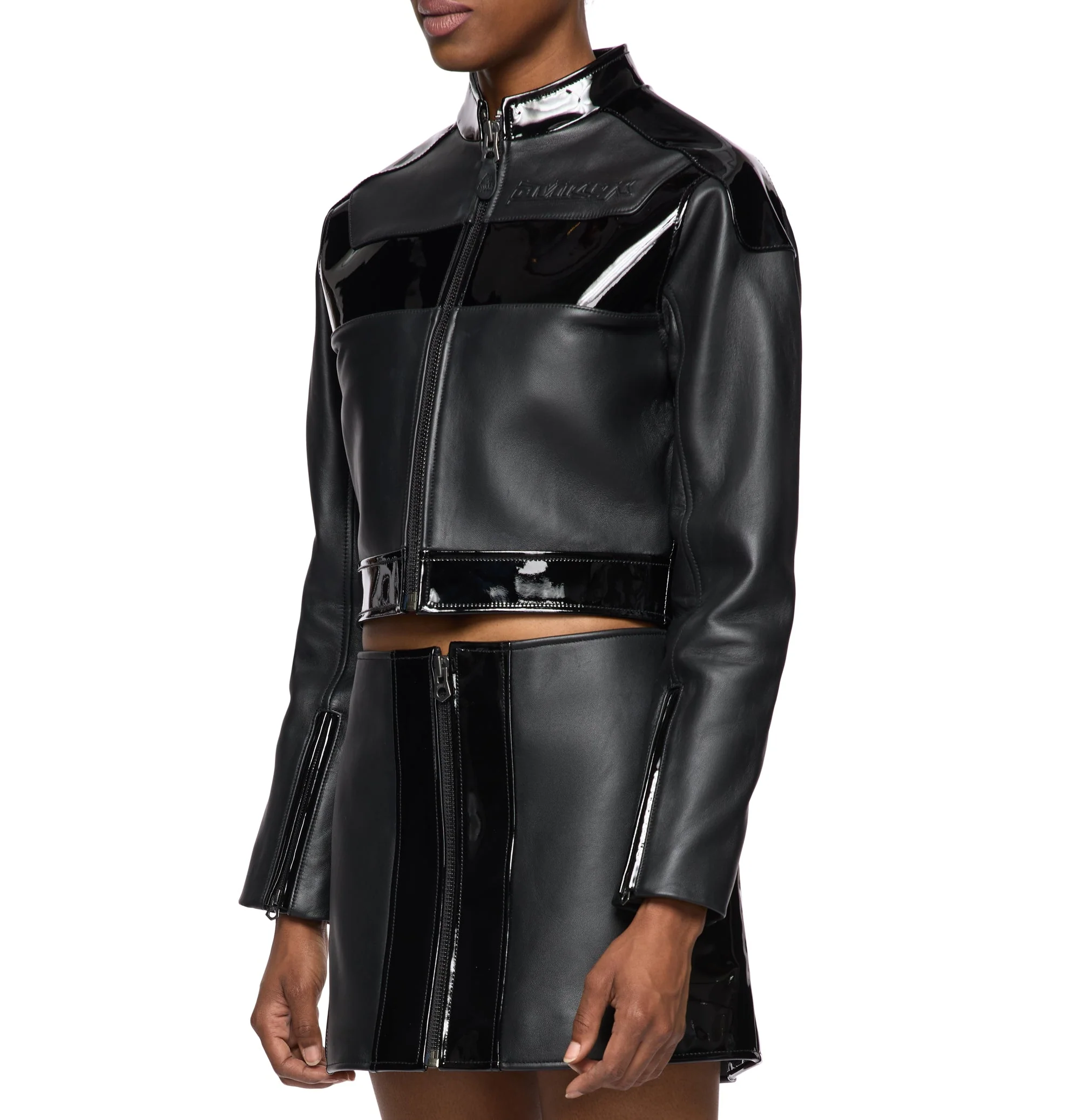 Cropped Moto Jacket | Black - Image 4