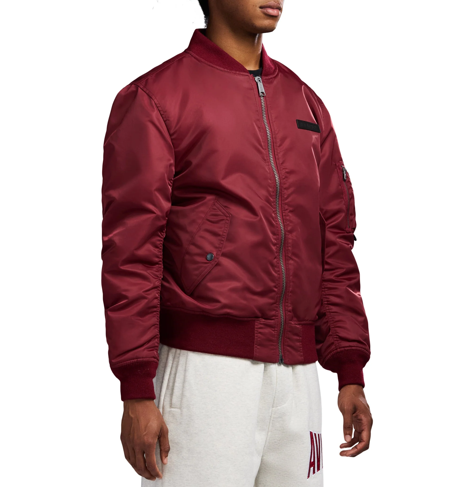 Ma-1 Nylon Bomber Jacket | Cabernet - Image 5