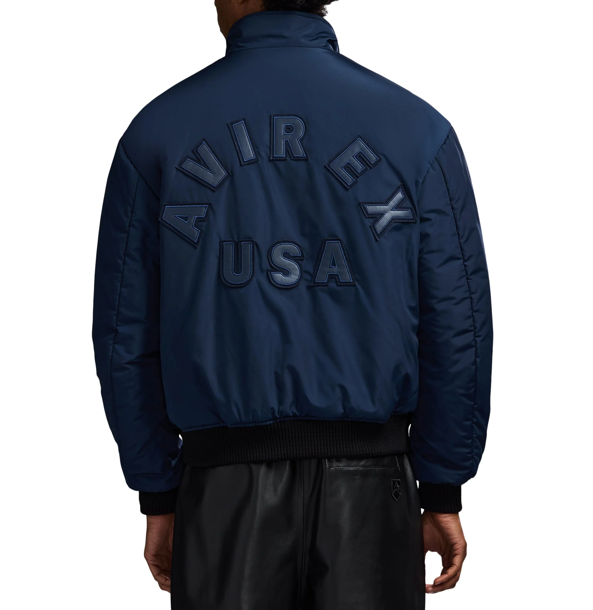 Reversible Nappa Leather Track Jacket | Black - Image 13
