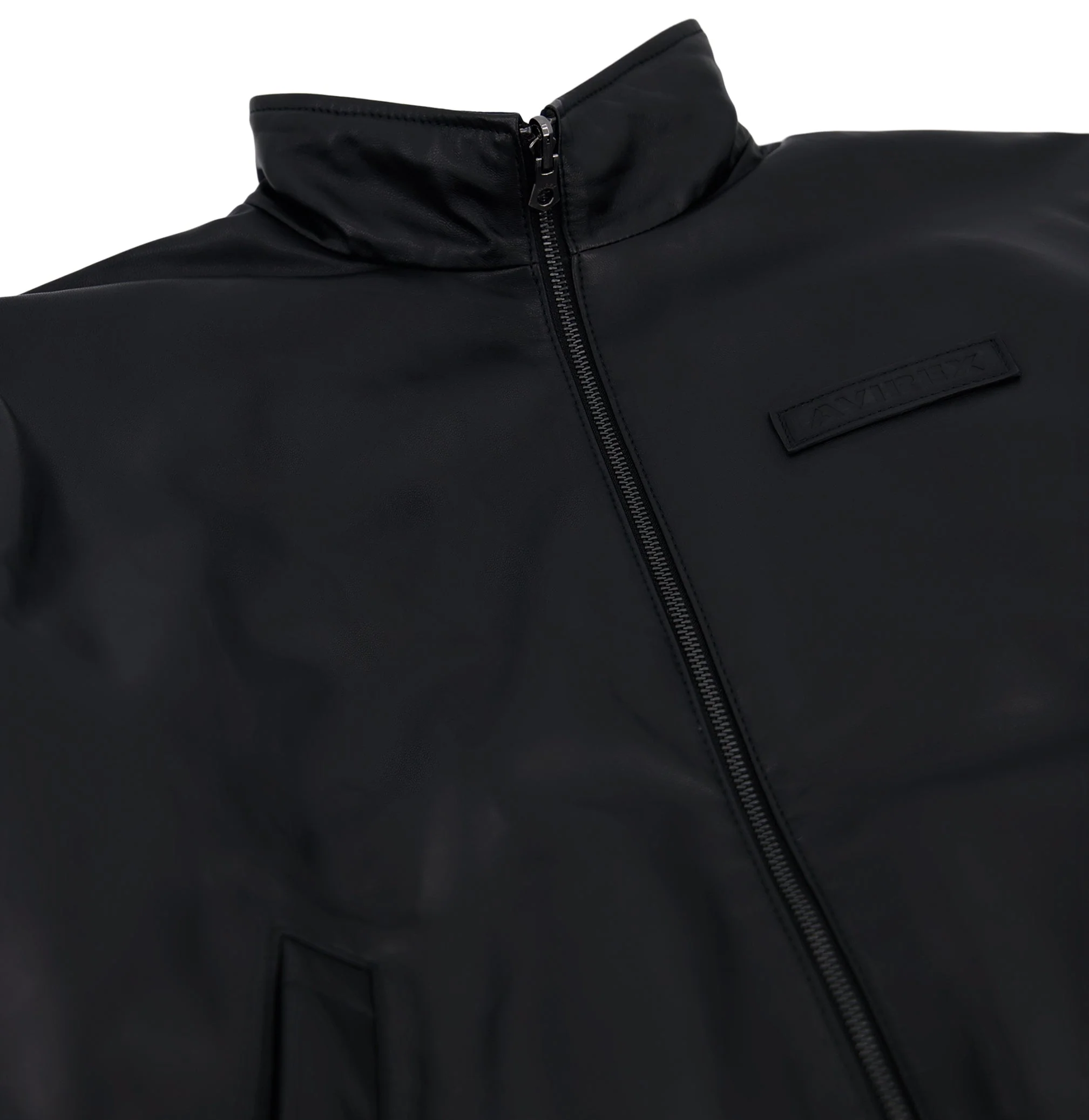 Reversible Nappa Leather Track Jacket | Black - Image 16