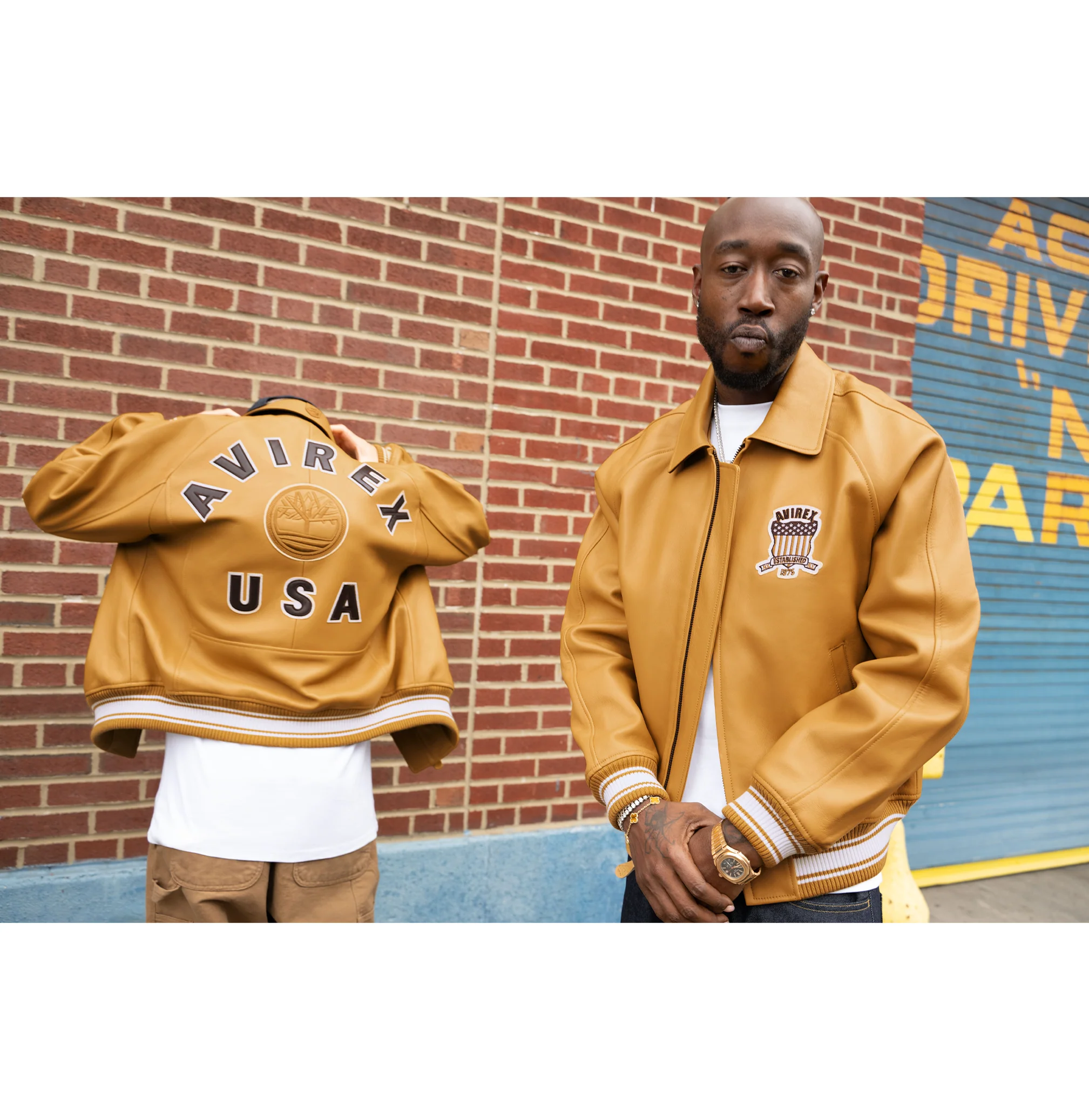 Timberland X Avirex Jacket | Dark Wheat - Image 10