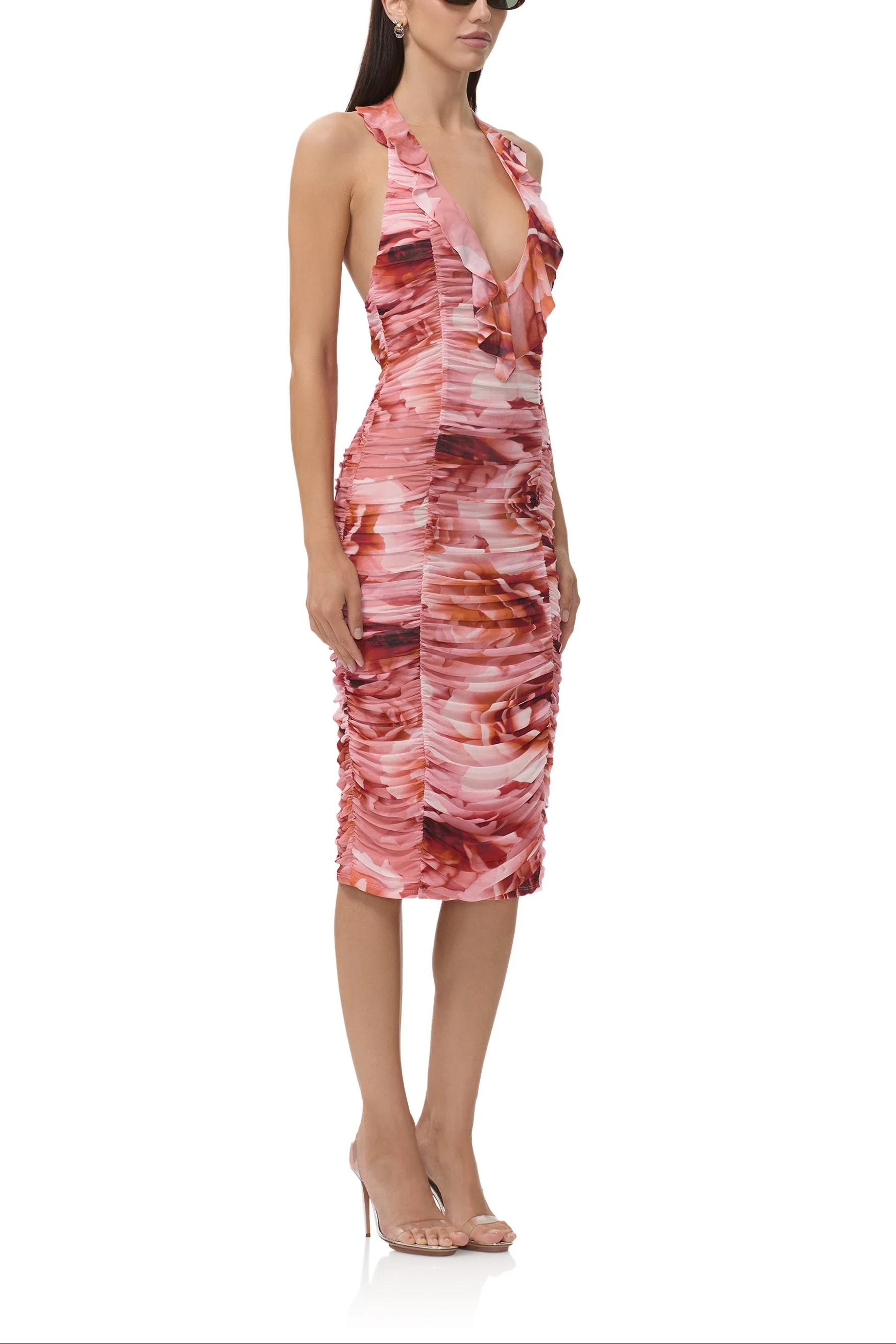 Balmer Dress | Peach Roses - Image 2