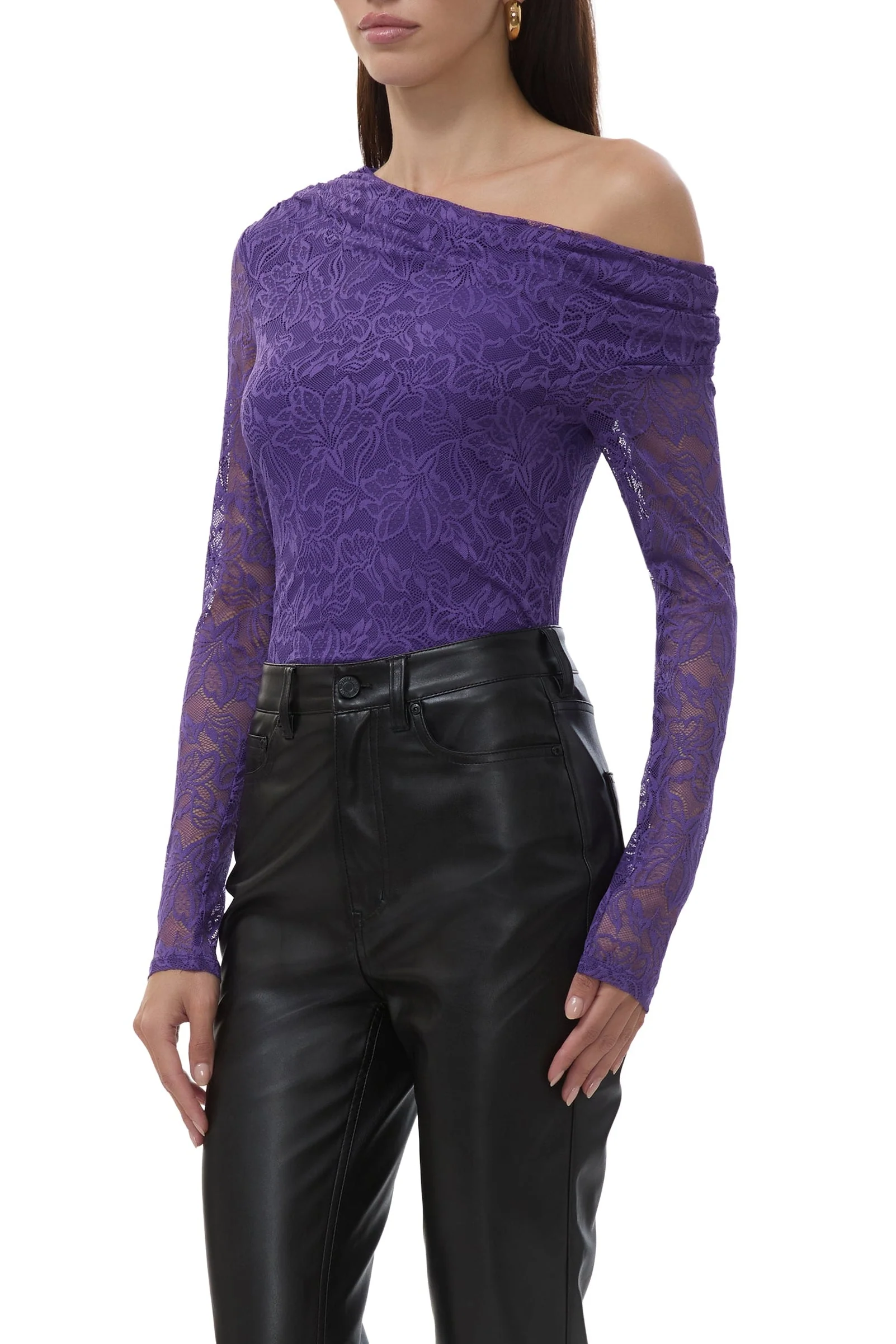 Barry Lace Top | Deep Violet - Image 3