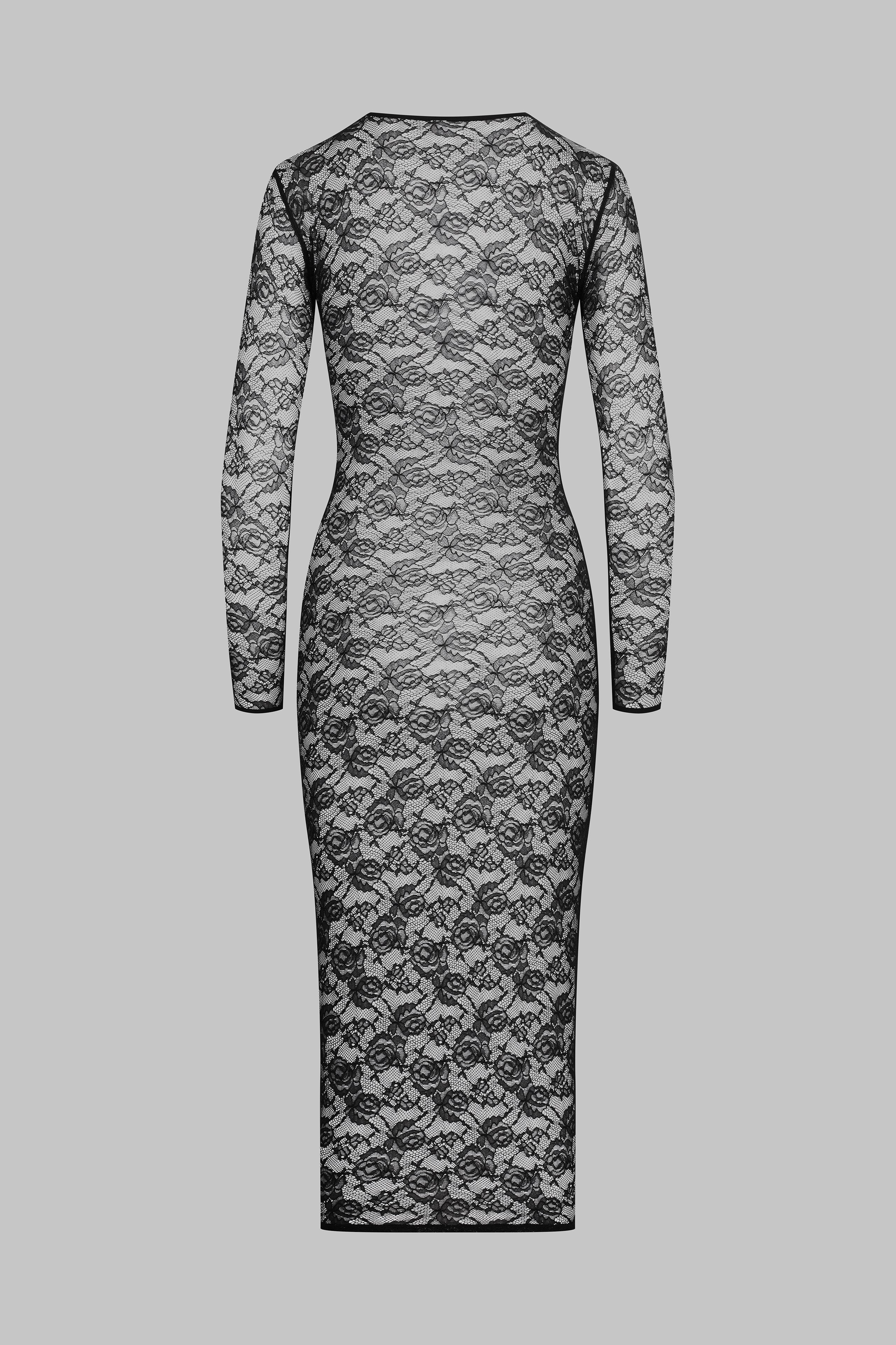 Long sleeve midi dress - Flashback | Black - Image 5