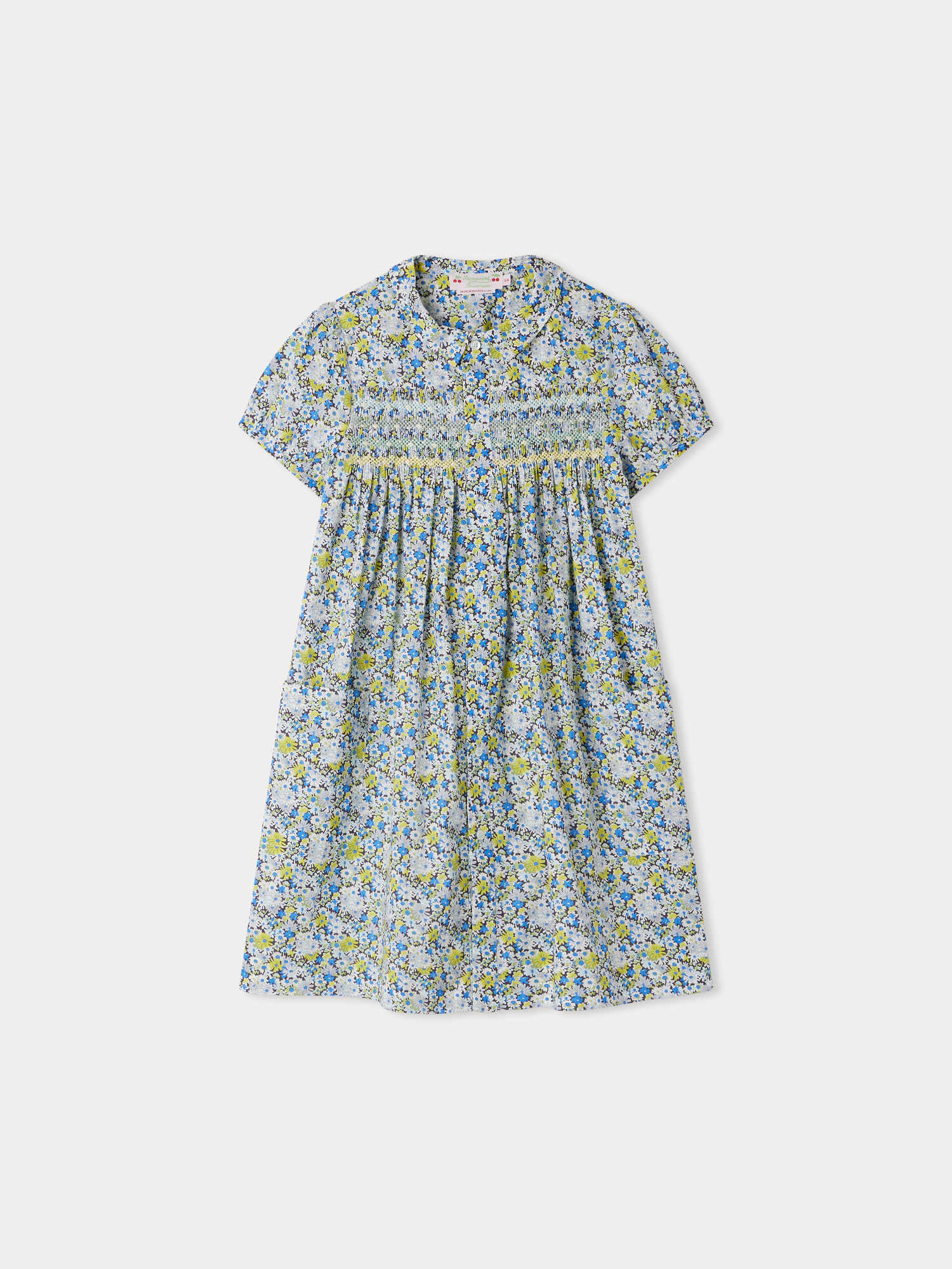 Girl | Candice Smocked Dress | Blue Flowers