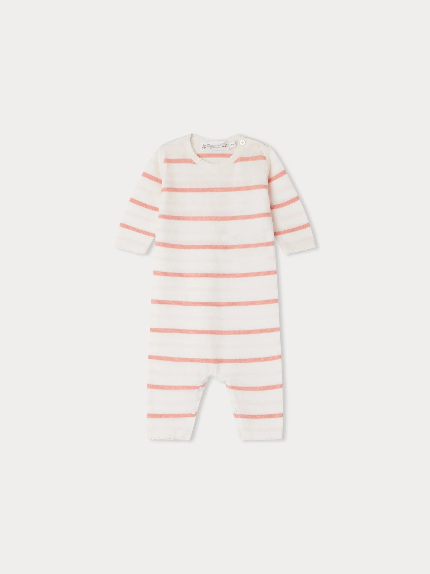 Girl | Carl Romper | Pink Stripes