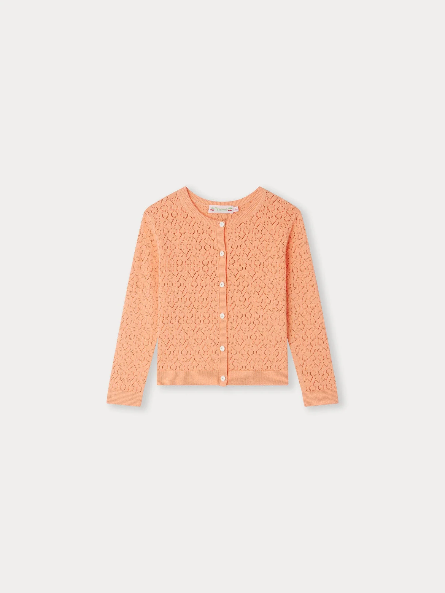 Girl | Cherry Cardigan | Apricot - Image 2