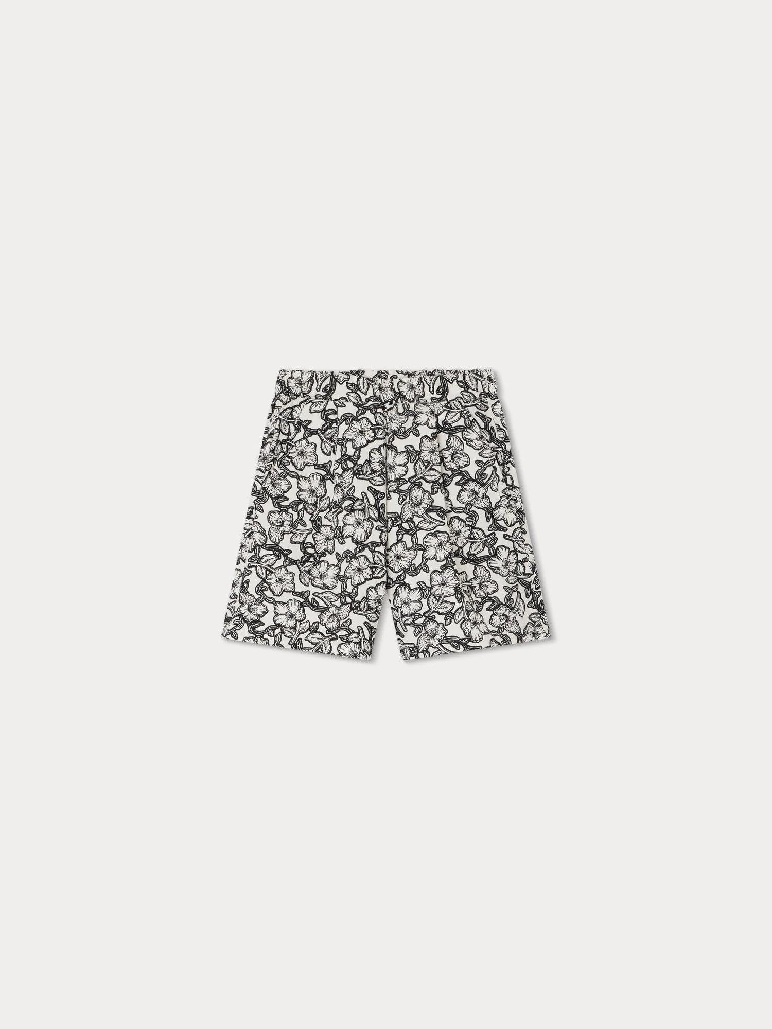 Girl | Courtney Bermudas | Black Flowers