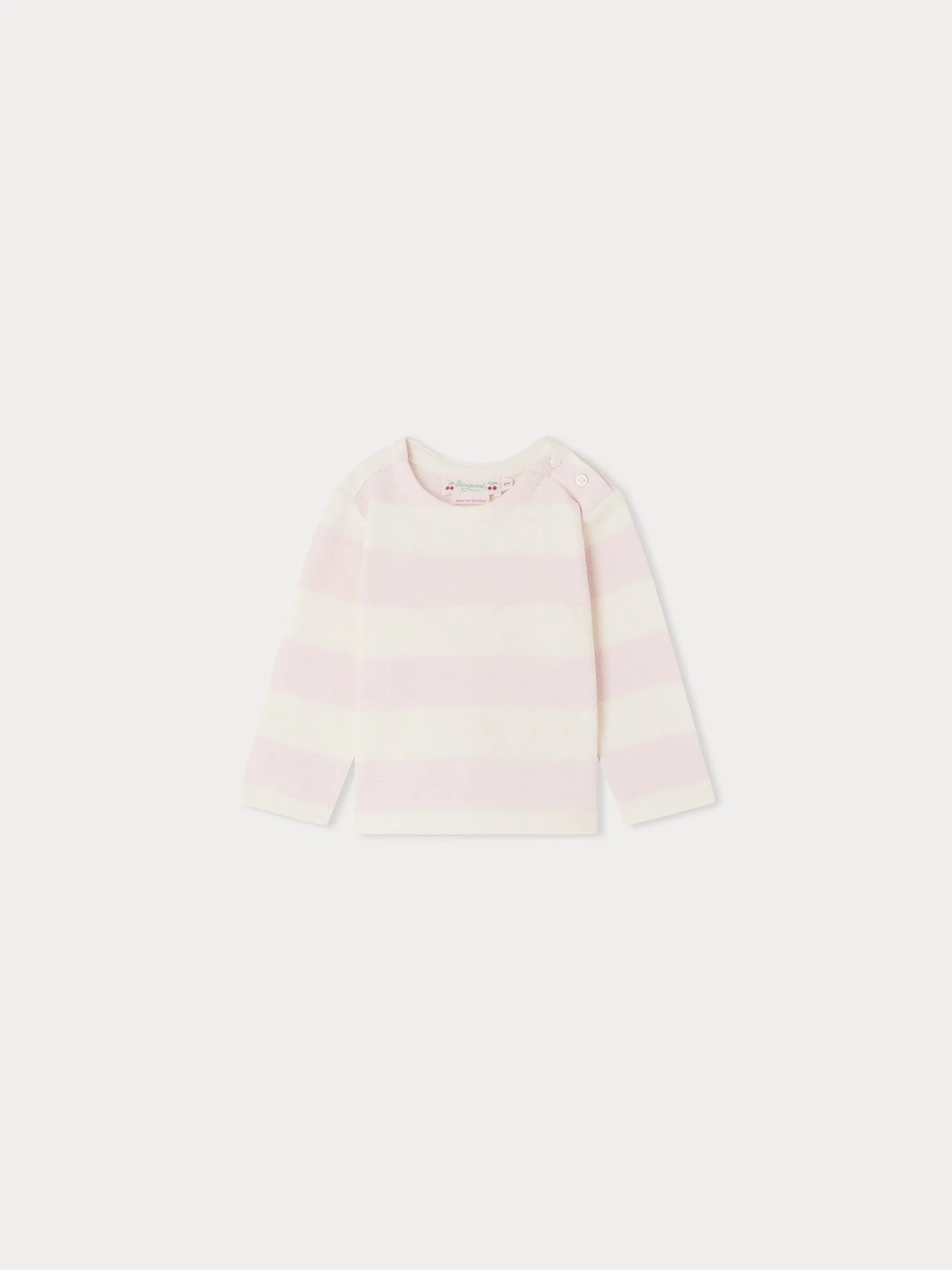 Girl | Dakota Striped Sweater | Powder Pink