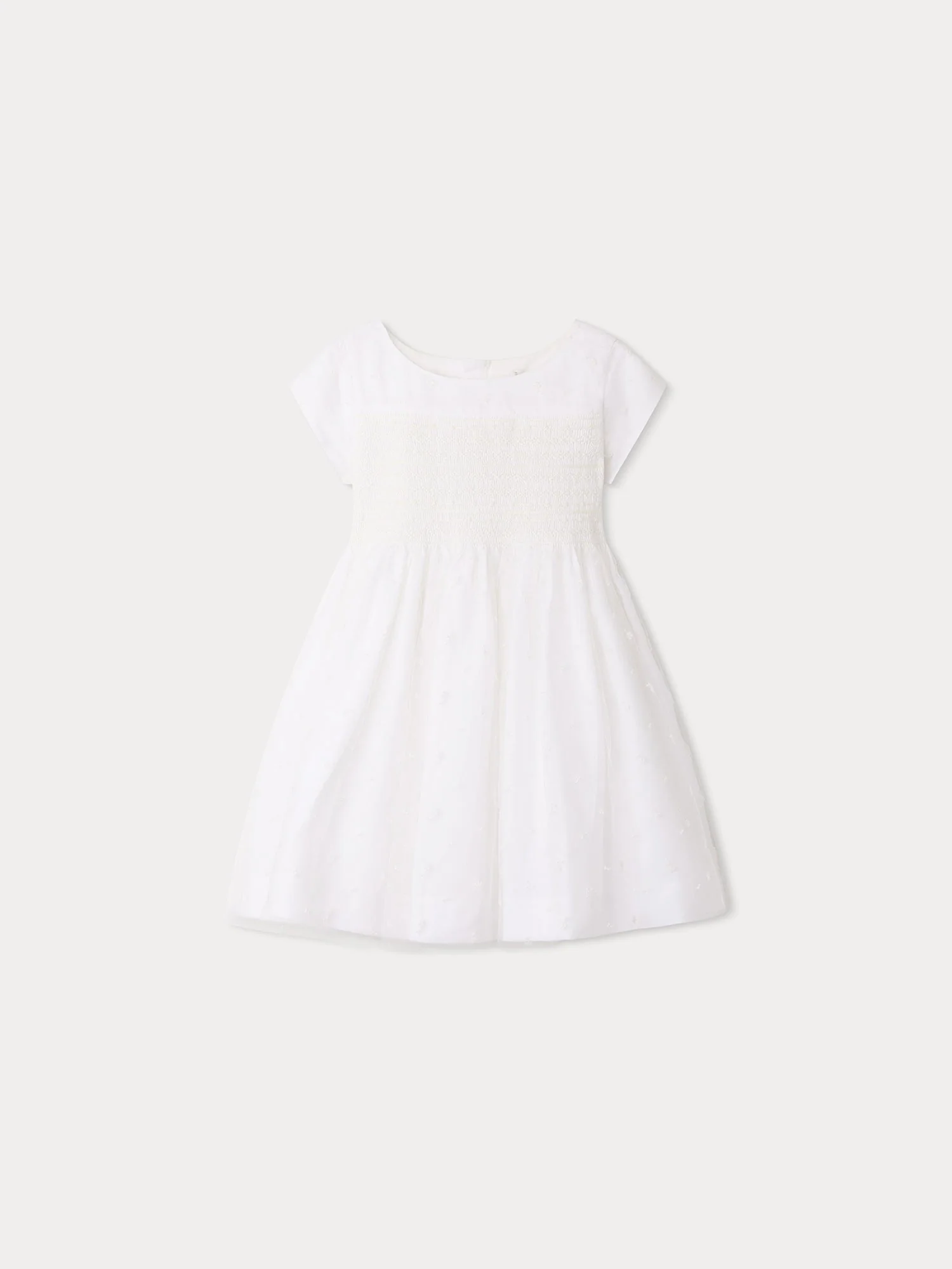 Girl | Duchesse Smocked Dress | Milk White