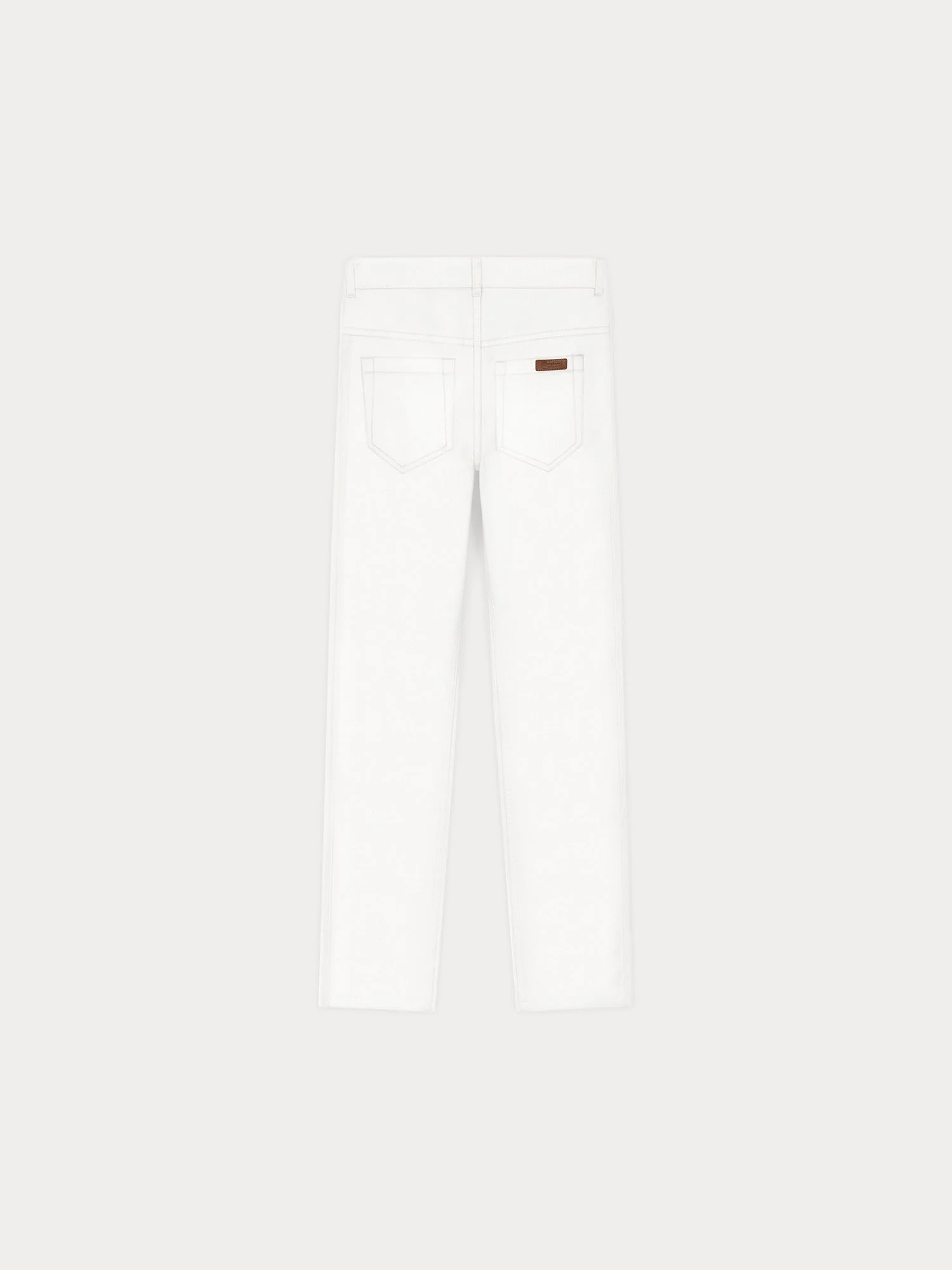Women | Abbesses Mid Rise Washed Denim Jeans With Raw Hems | White - Image 2