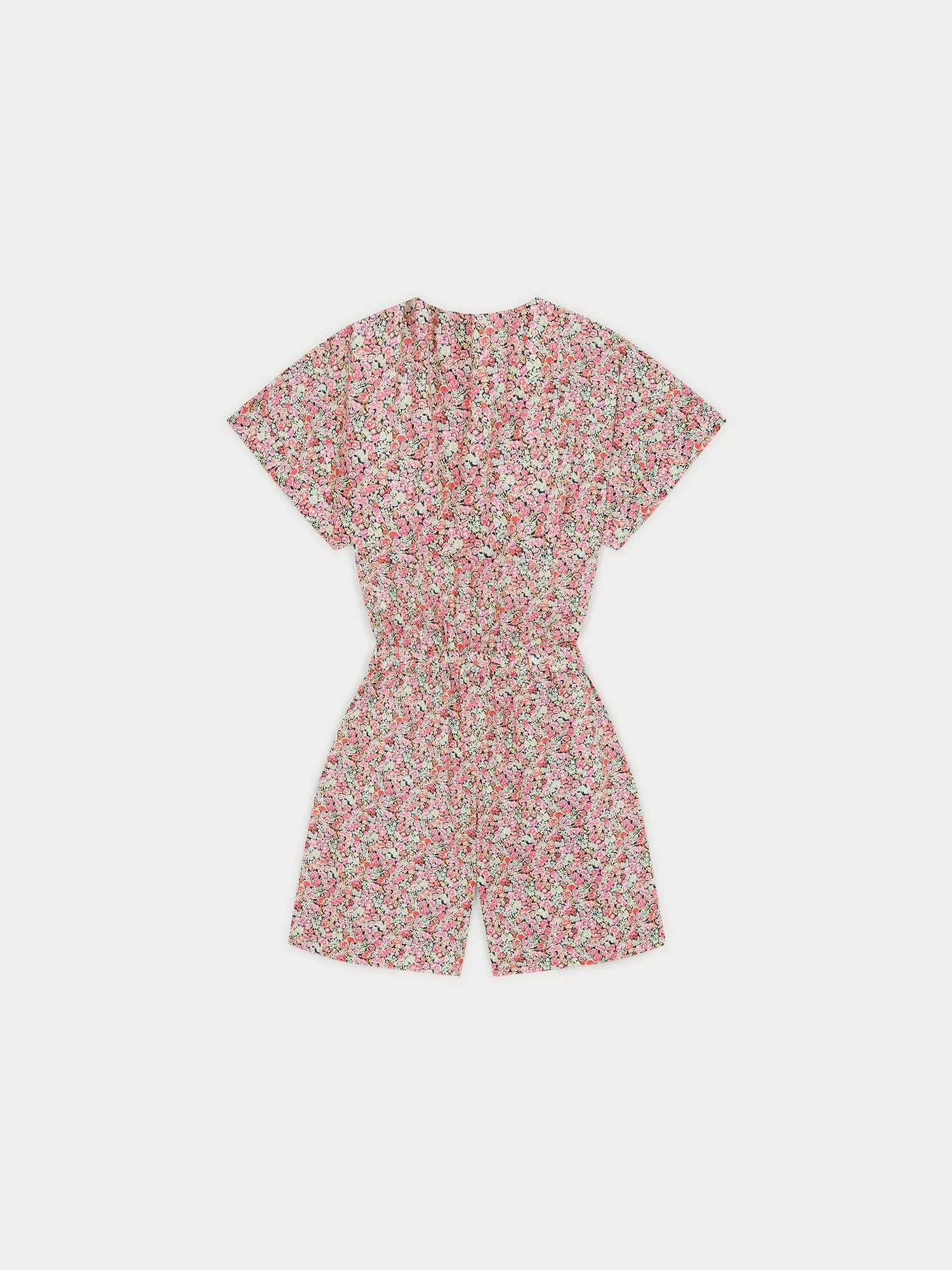 Women | Short Jumpsuit In Exclusive Floral Liberty Fabric | Corail - Image 2