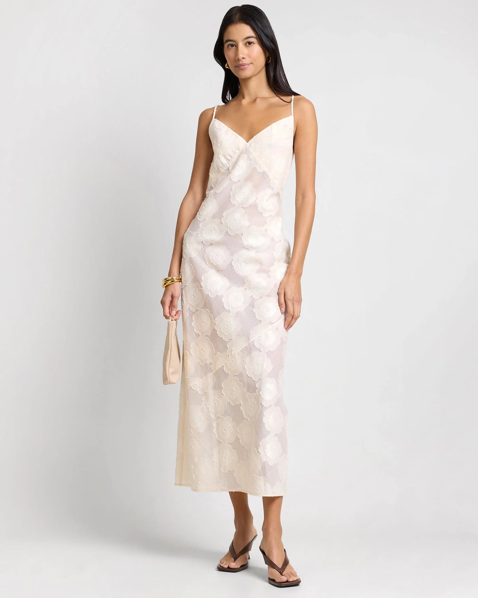 Womens | Burnout Slip Dress | Cream