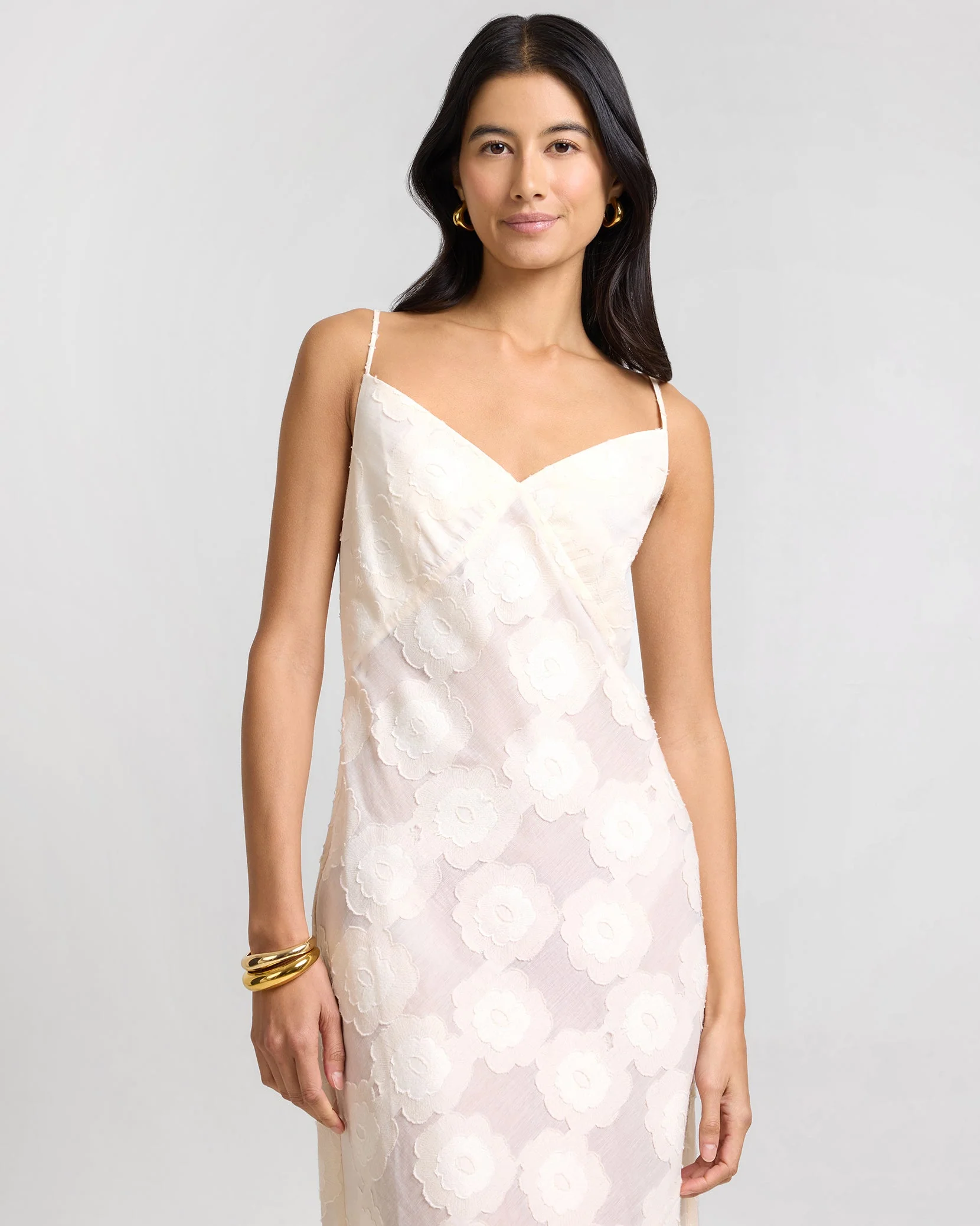 Womens | Burnout Slip Dress | Cream - Image 3