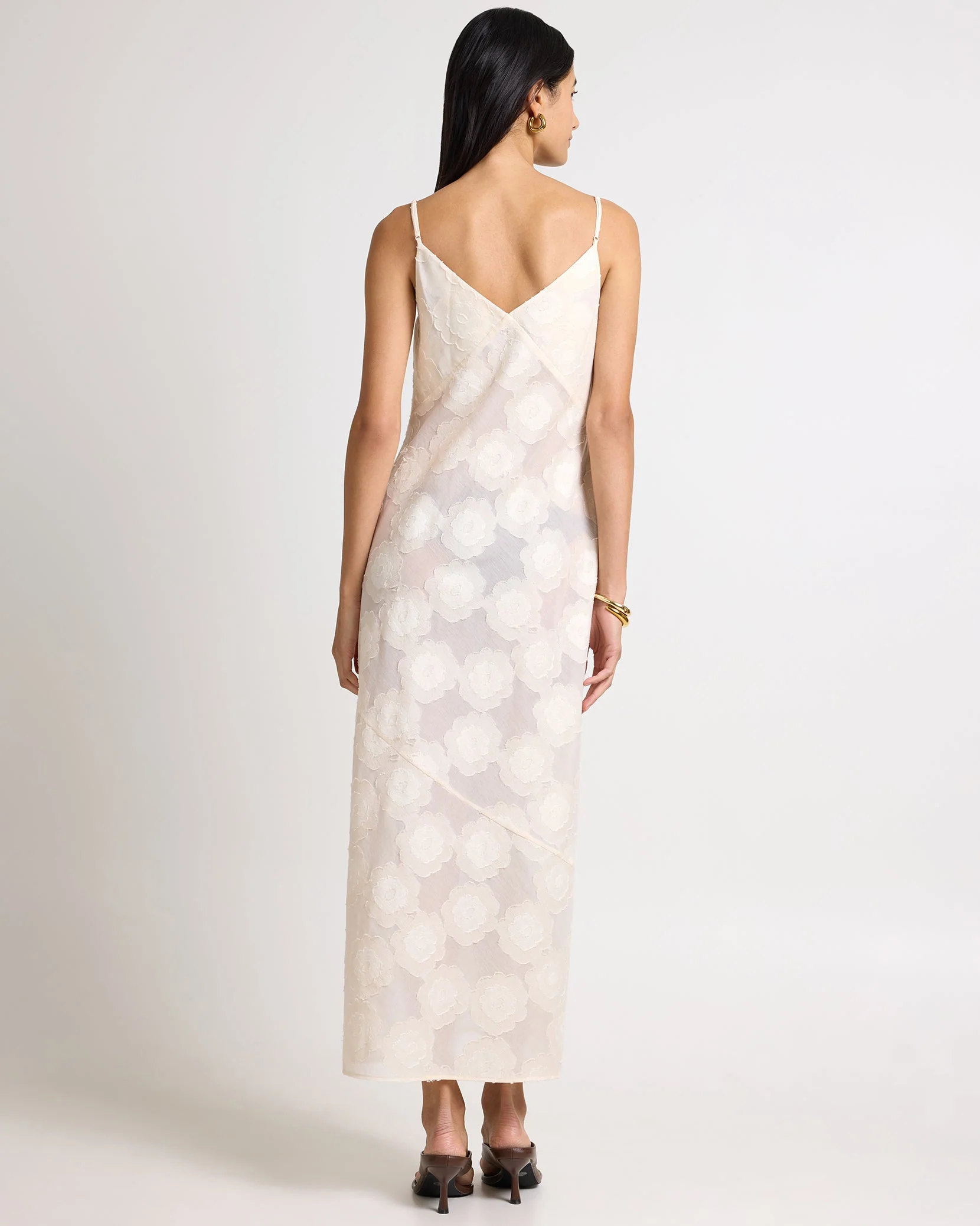 Womens | Burnout Slip Dress | Cream - Image 5