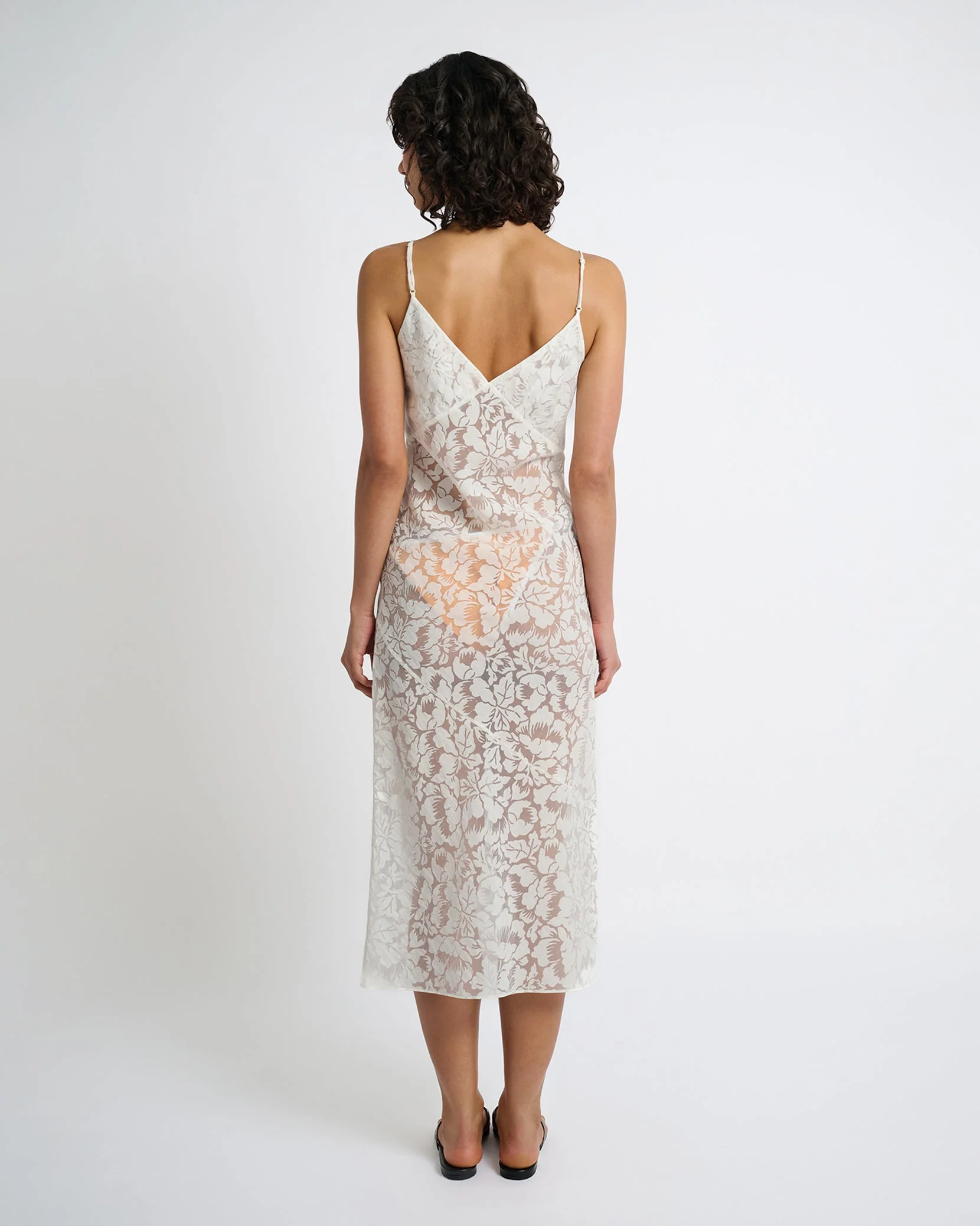 Womens | Burnout Slip Dress | White - Image 5