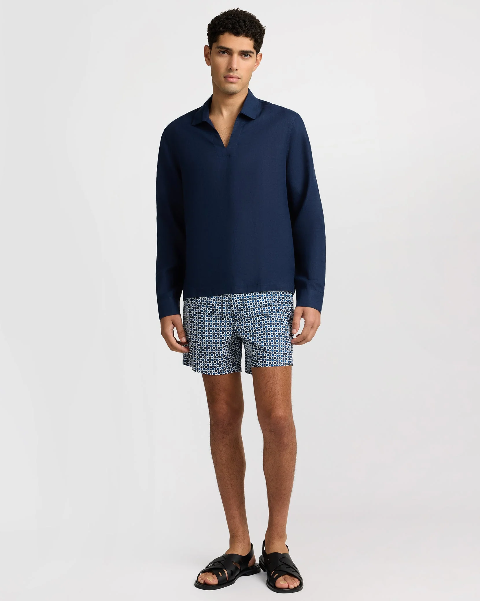 Mens | Calder Buckle 5" Swim Trunk - II | Deep Navy - Image 5