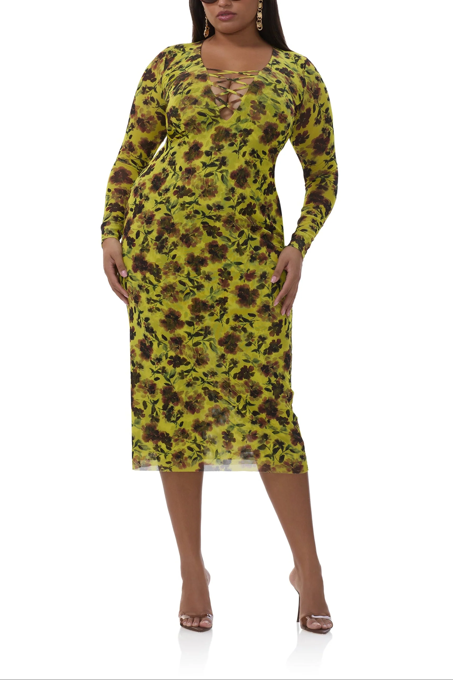 Cambria Dress | Citron Haze Floral - Image 2