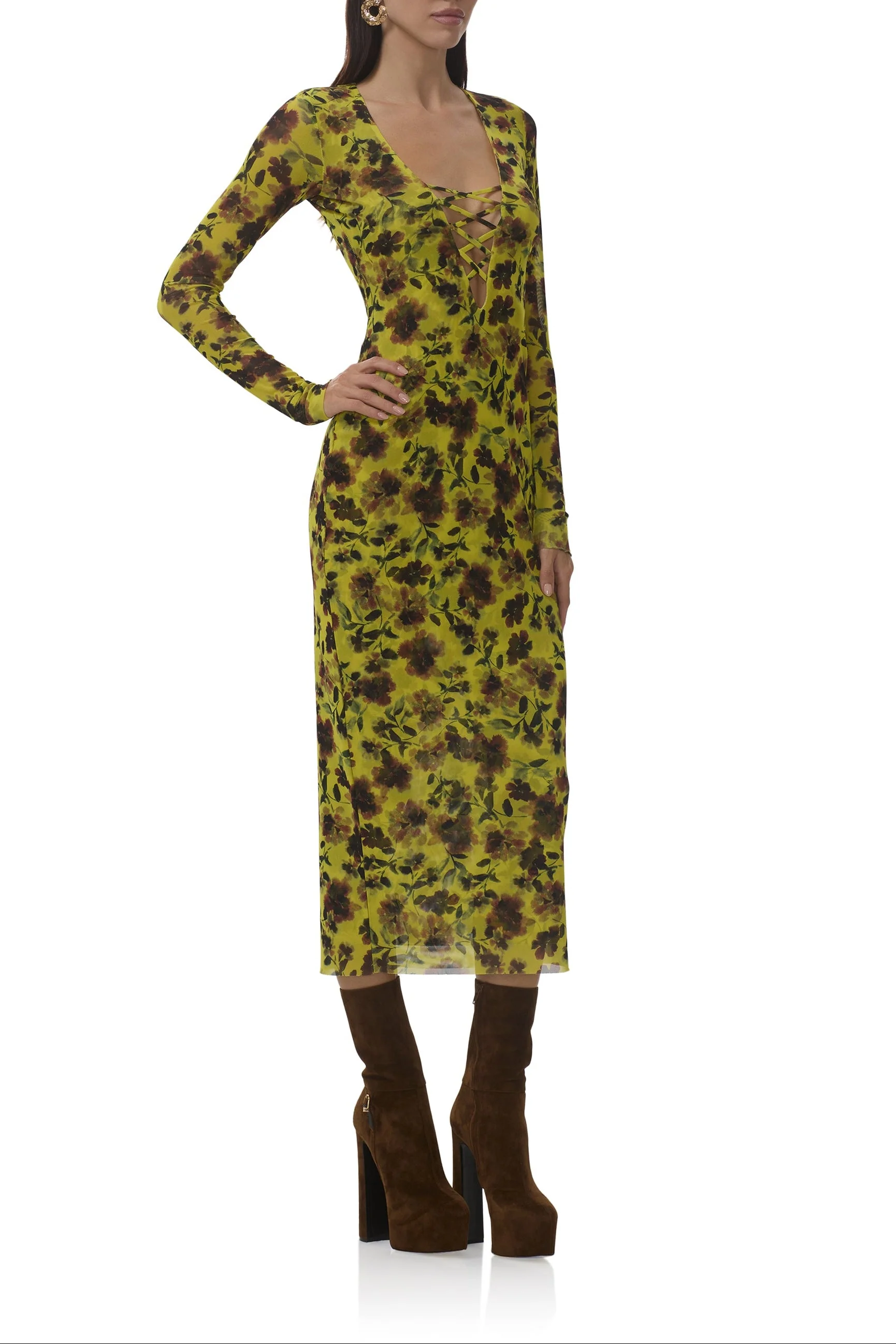 Cambria Dress | Citron Haze Floral - Image 3