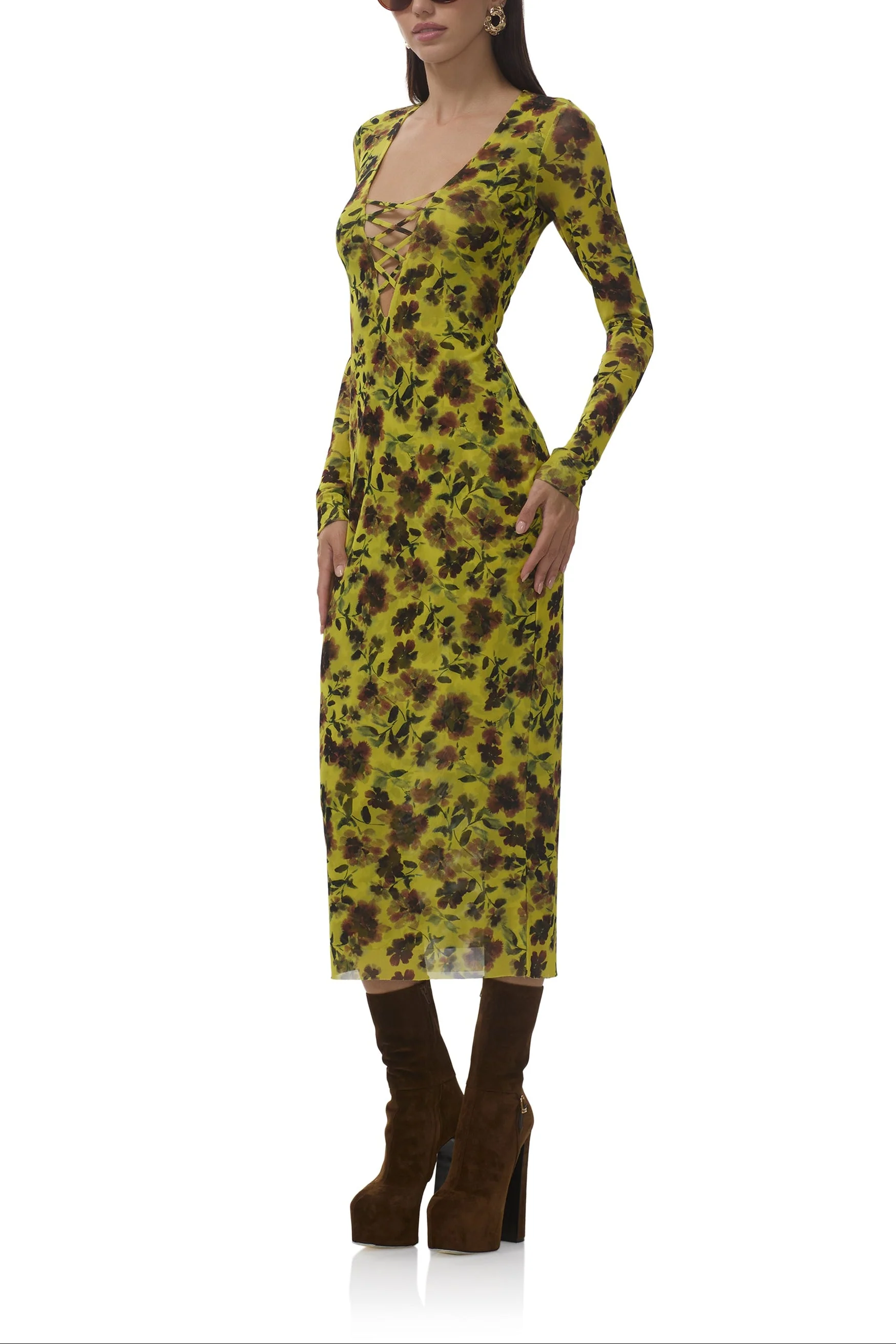 Cambria Dress | Citron Haze Floral - Image 5