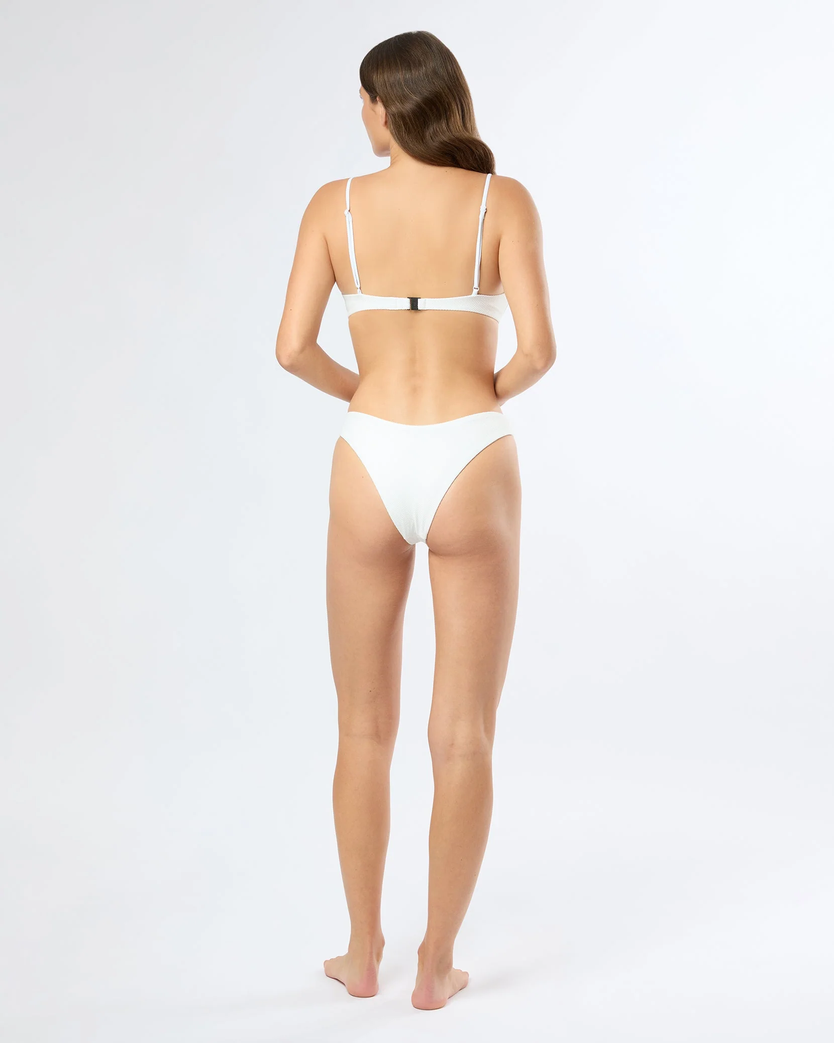 Womens | Chiara Bikini Bottom | Ribbed White - Image 5