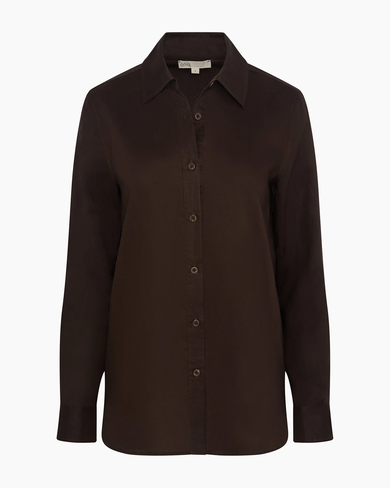 Womens | Classic Button Down Shirt | Dark Chocolate