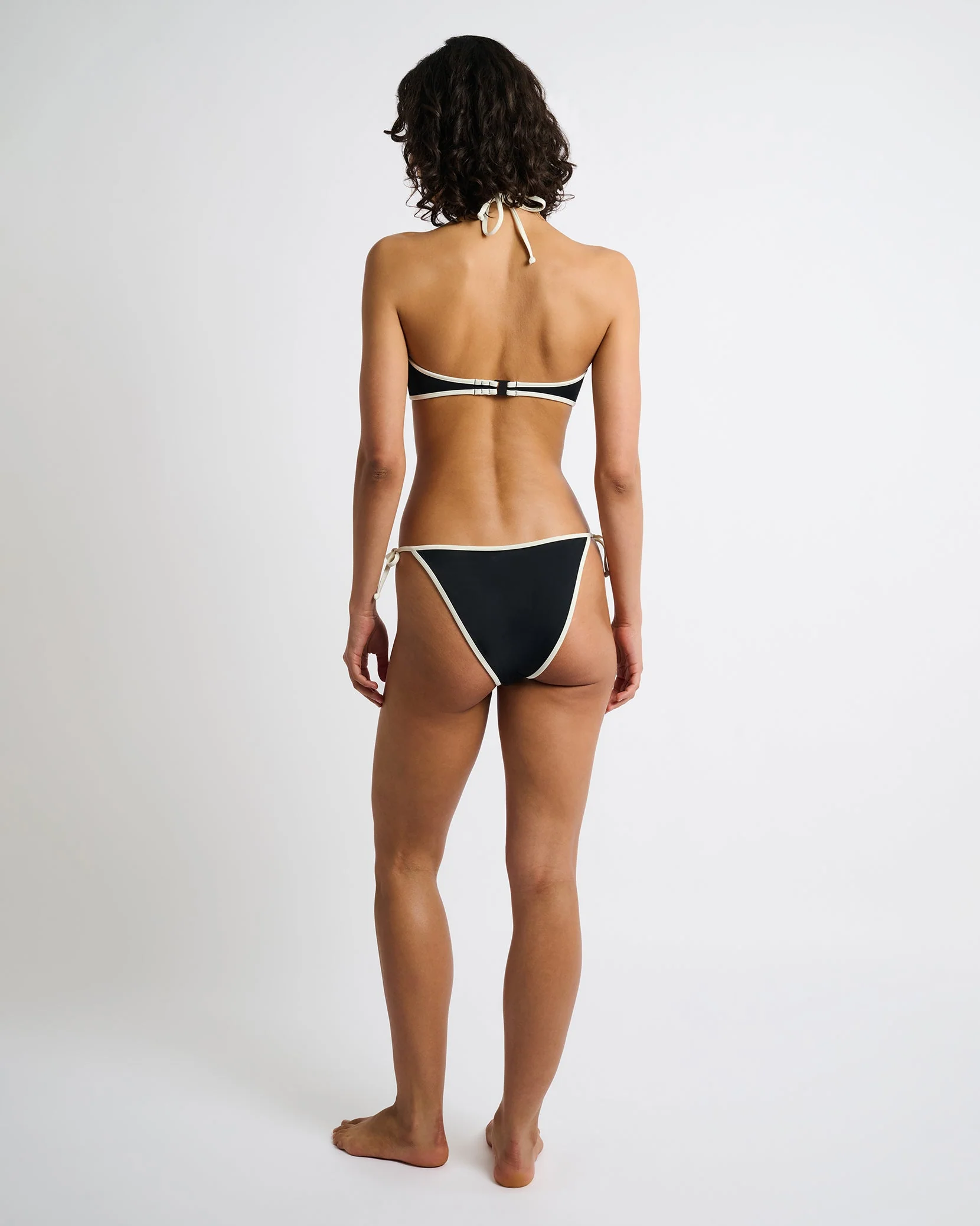 Womens | Cleo Bikini Bottom | Black/Egret - Image 5