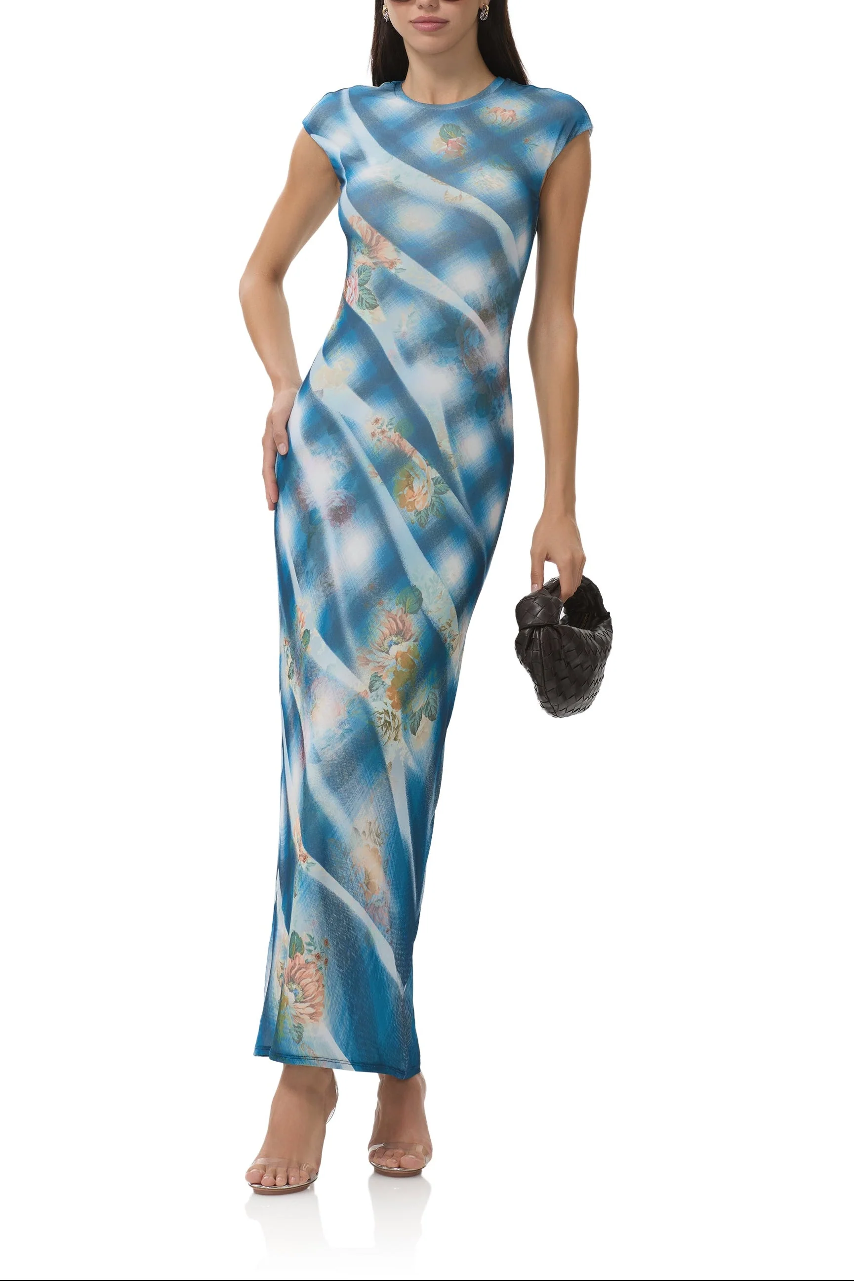 Cody Dress | Blue Floral Plaid