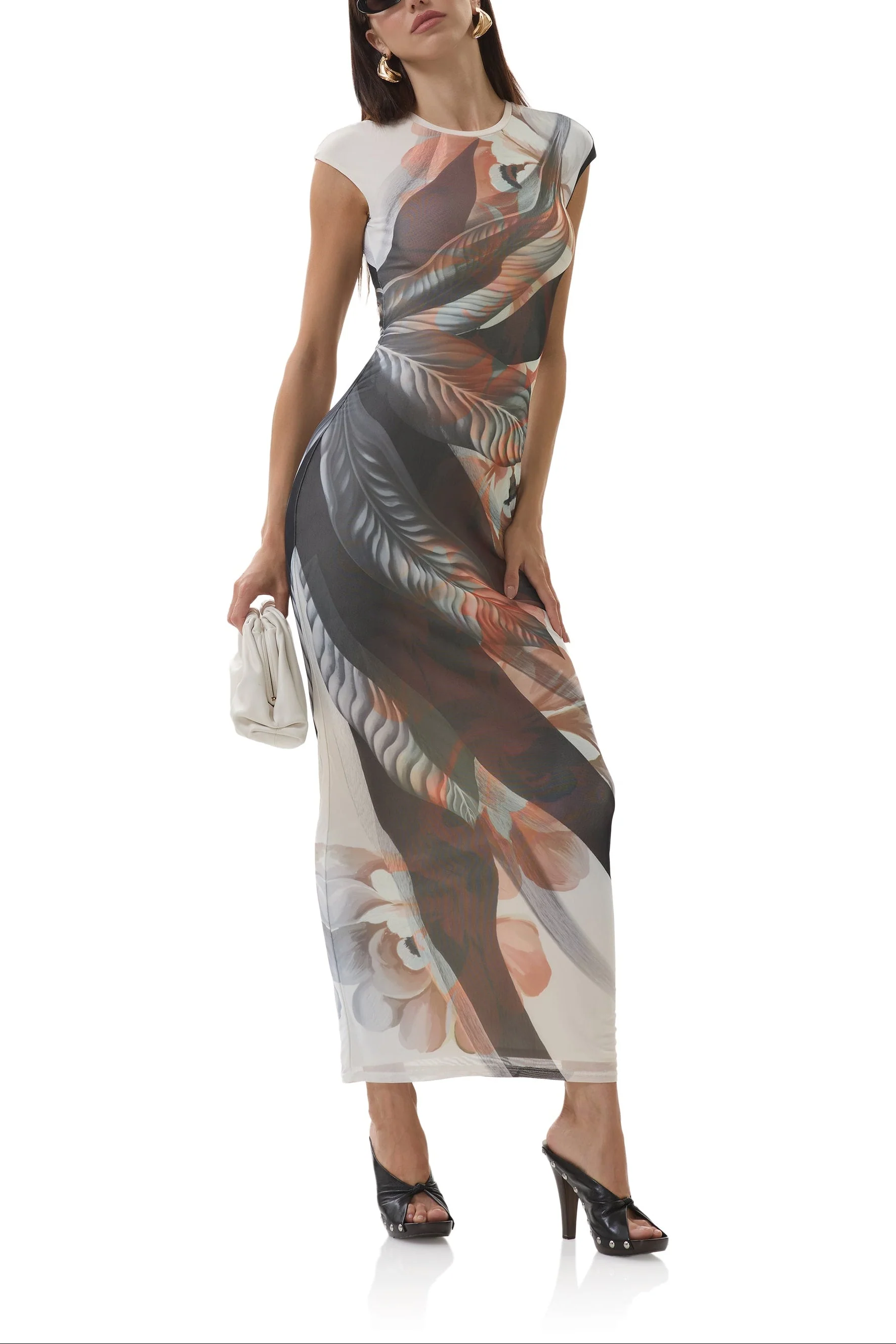 Cody Dress | Noir Leaf Lotus