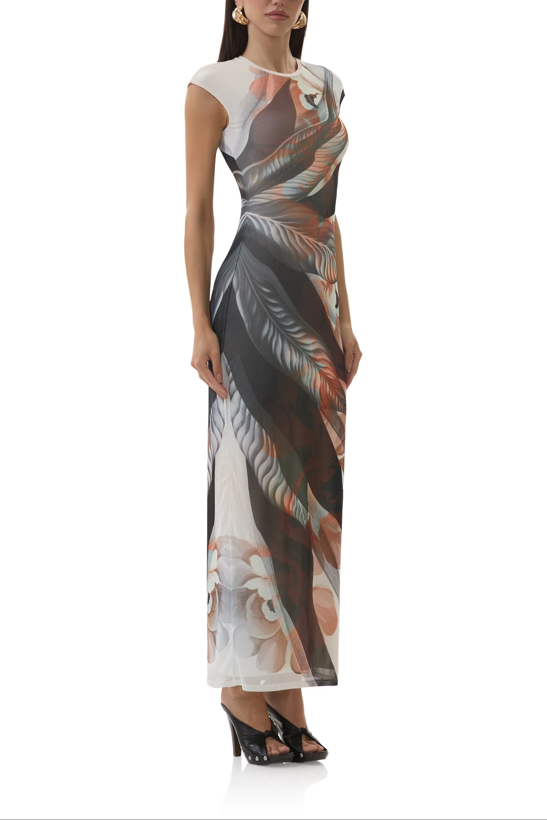 Cody Dress | Noir Leaf Lotus - Image 3