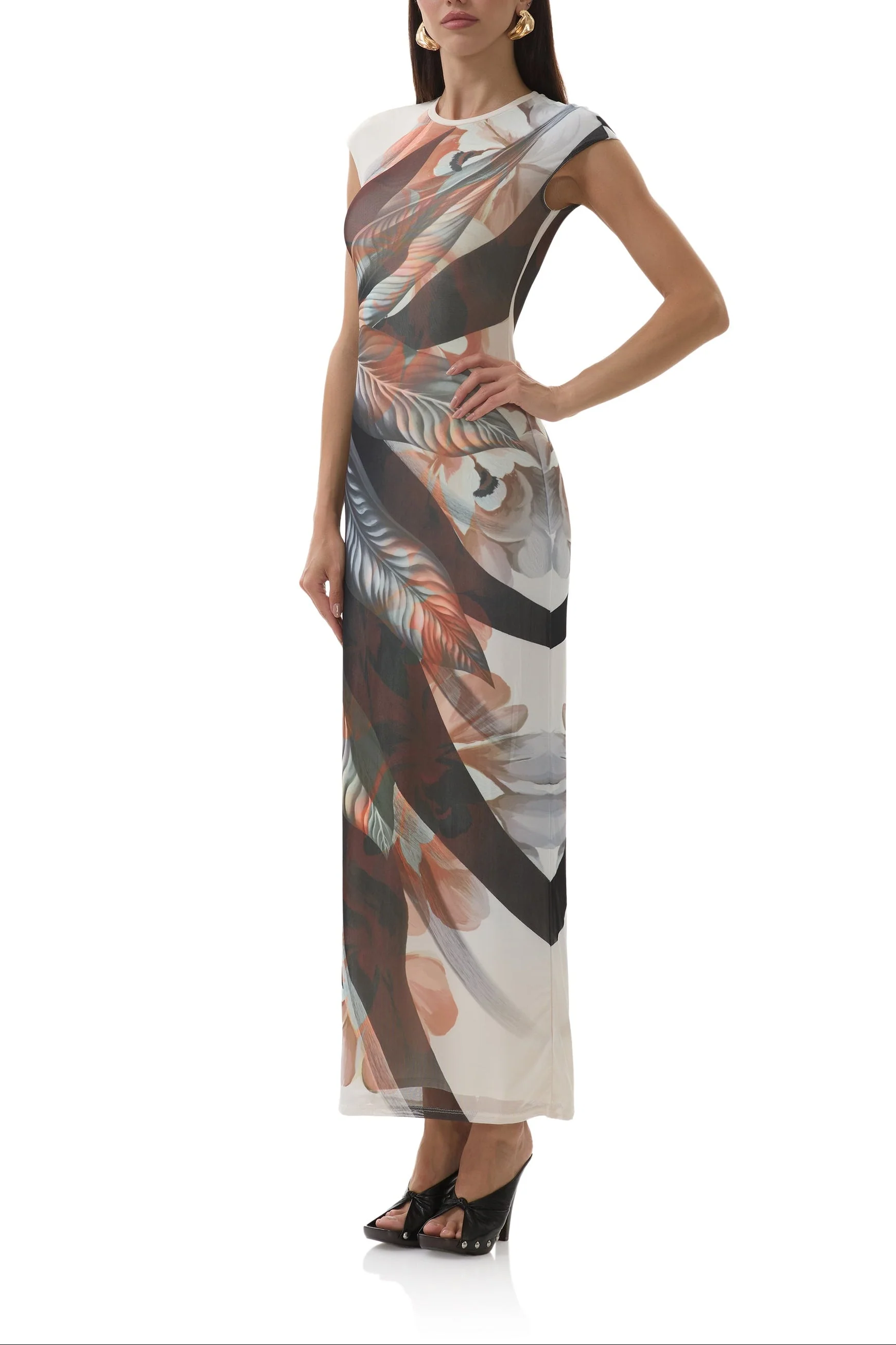 Cody Dress | Noir Leaf Lotus - Image 5