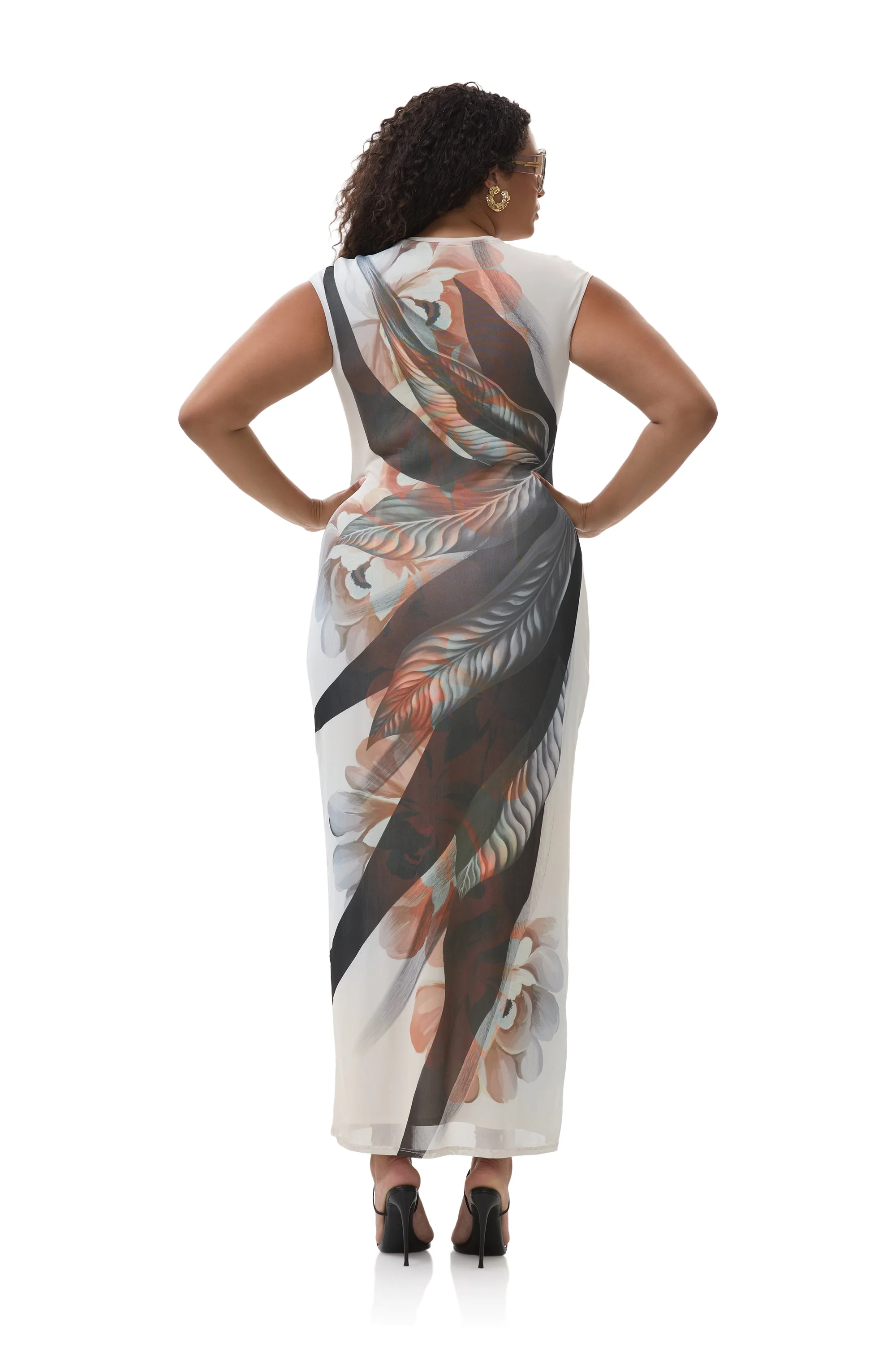Cody Dress | Noir Leaf Lotus - Image 8