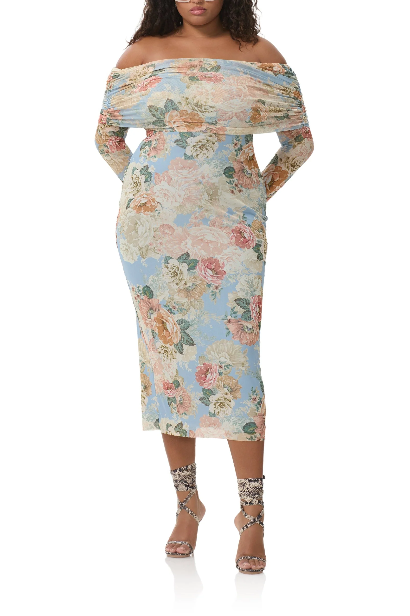 Cornelia Dress | Soft Slate Bloom - Image 2