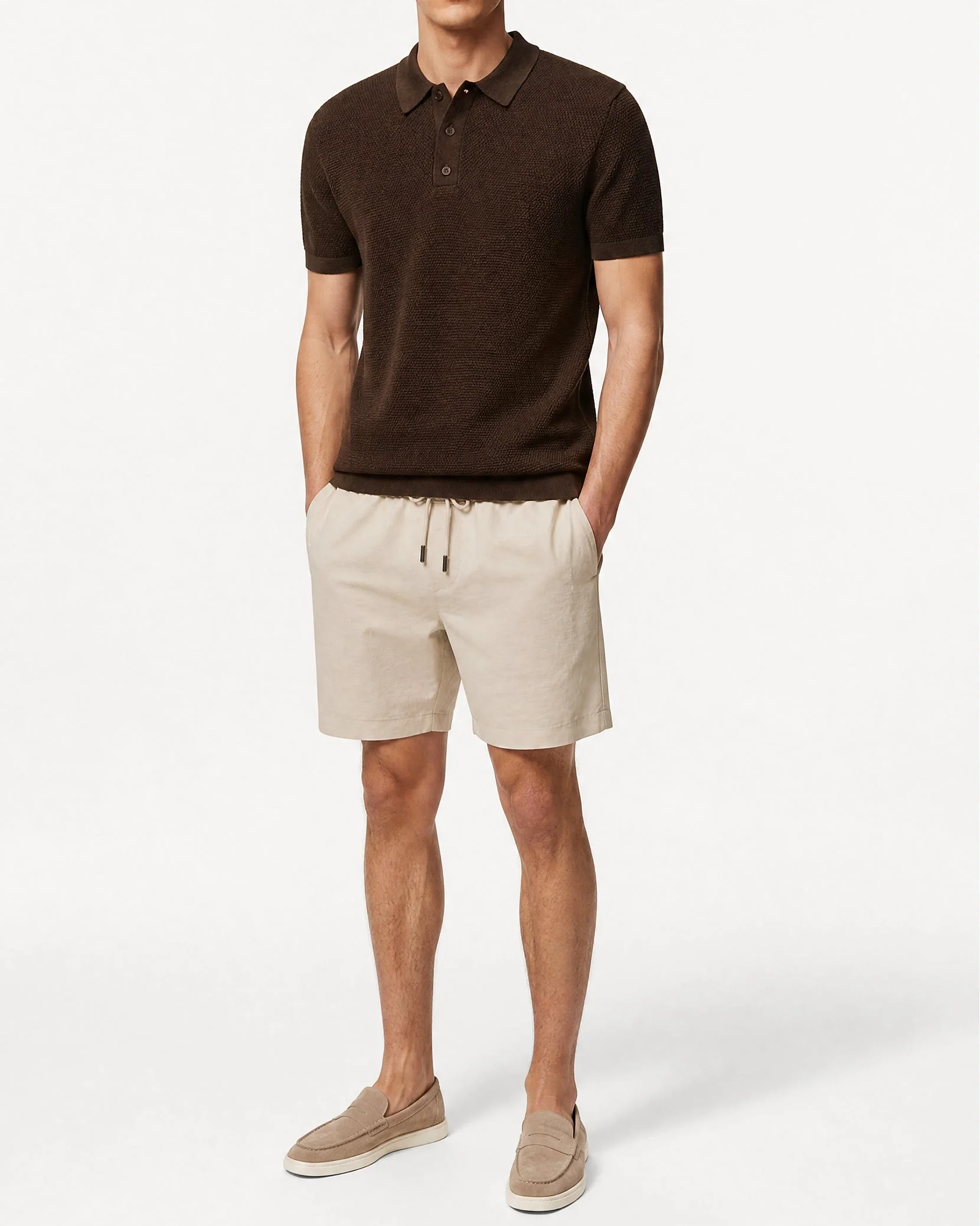 Mens | Cotton Textured Knit Polo | Kona - Image 3