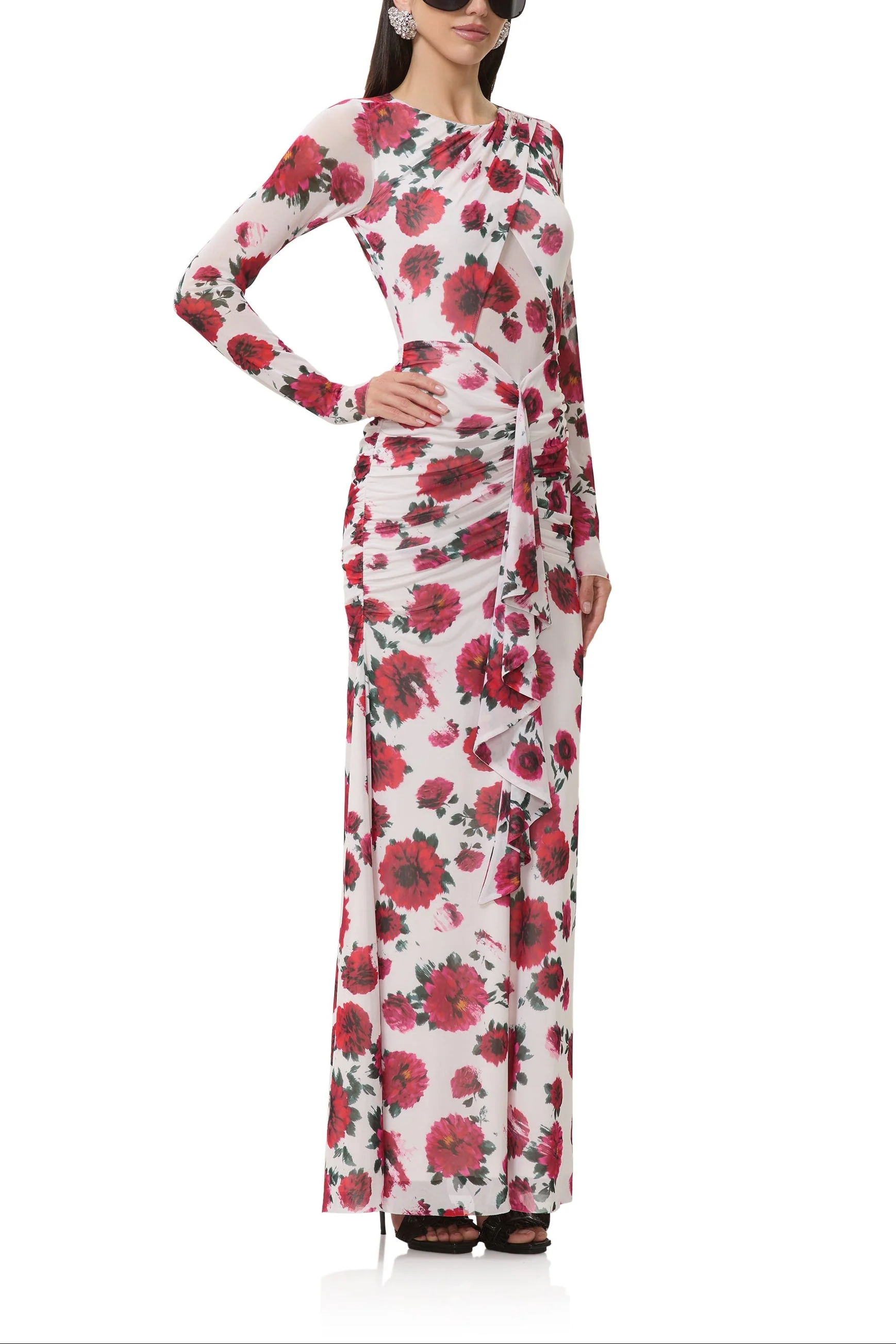 Daysa Dress | Ivory Painted Rose - Image 2