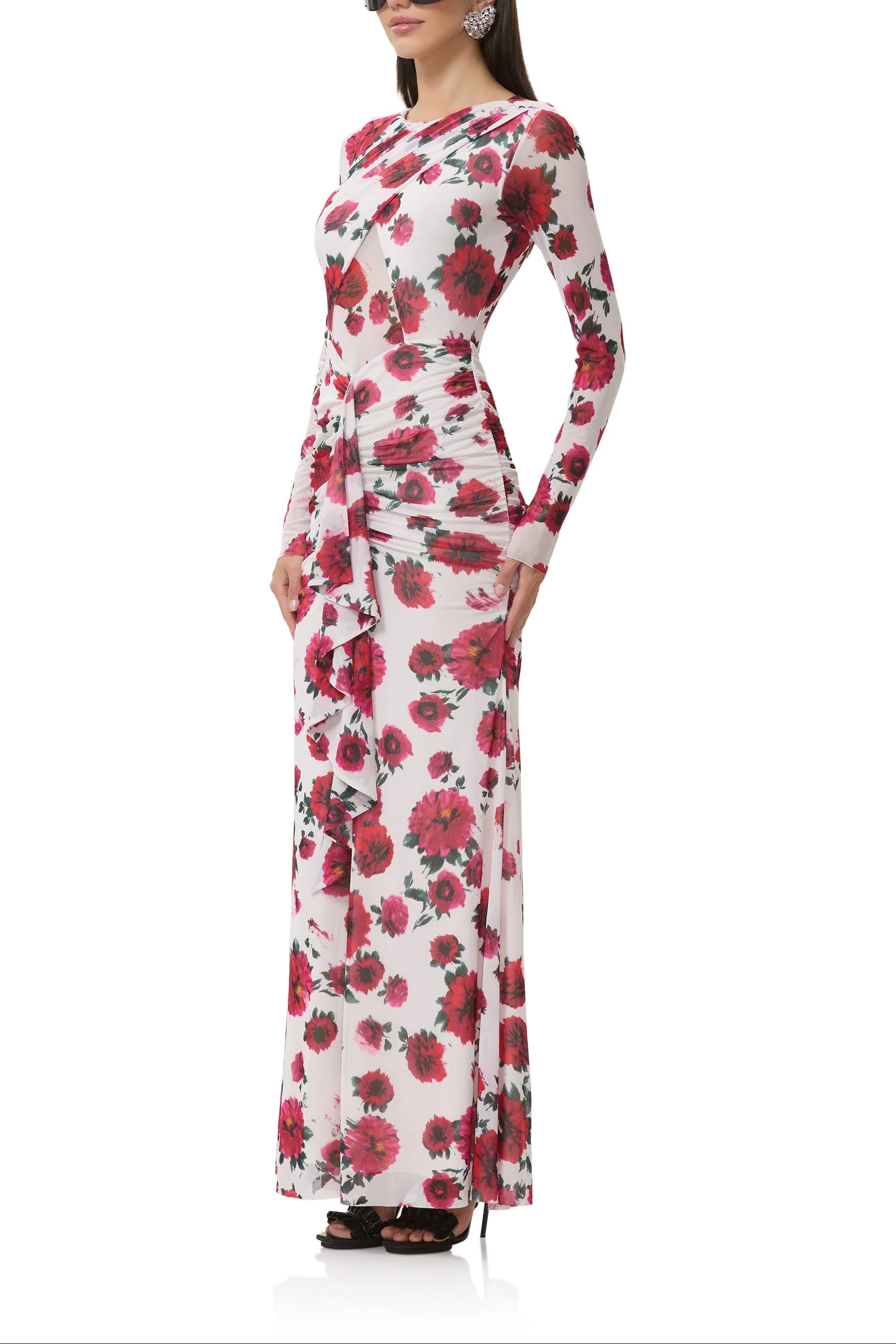 Daysa Dress | Ivory Painted Rose - Image 3
