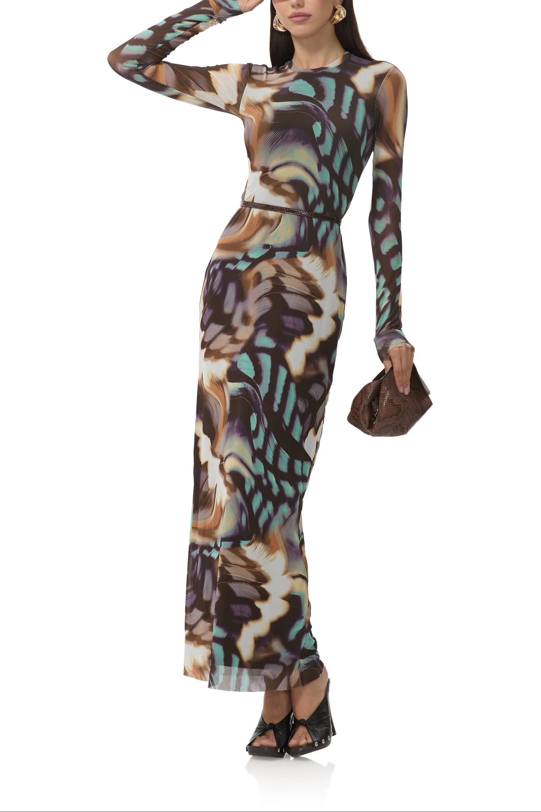 Didi Dress | Feather Swirl