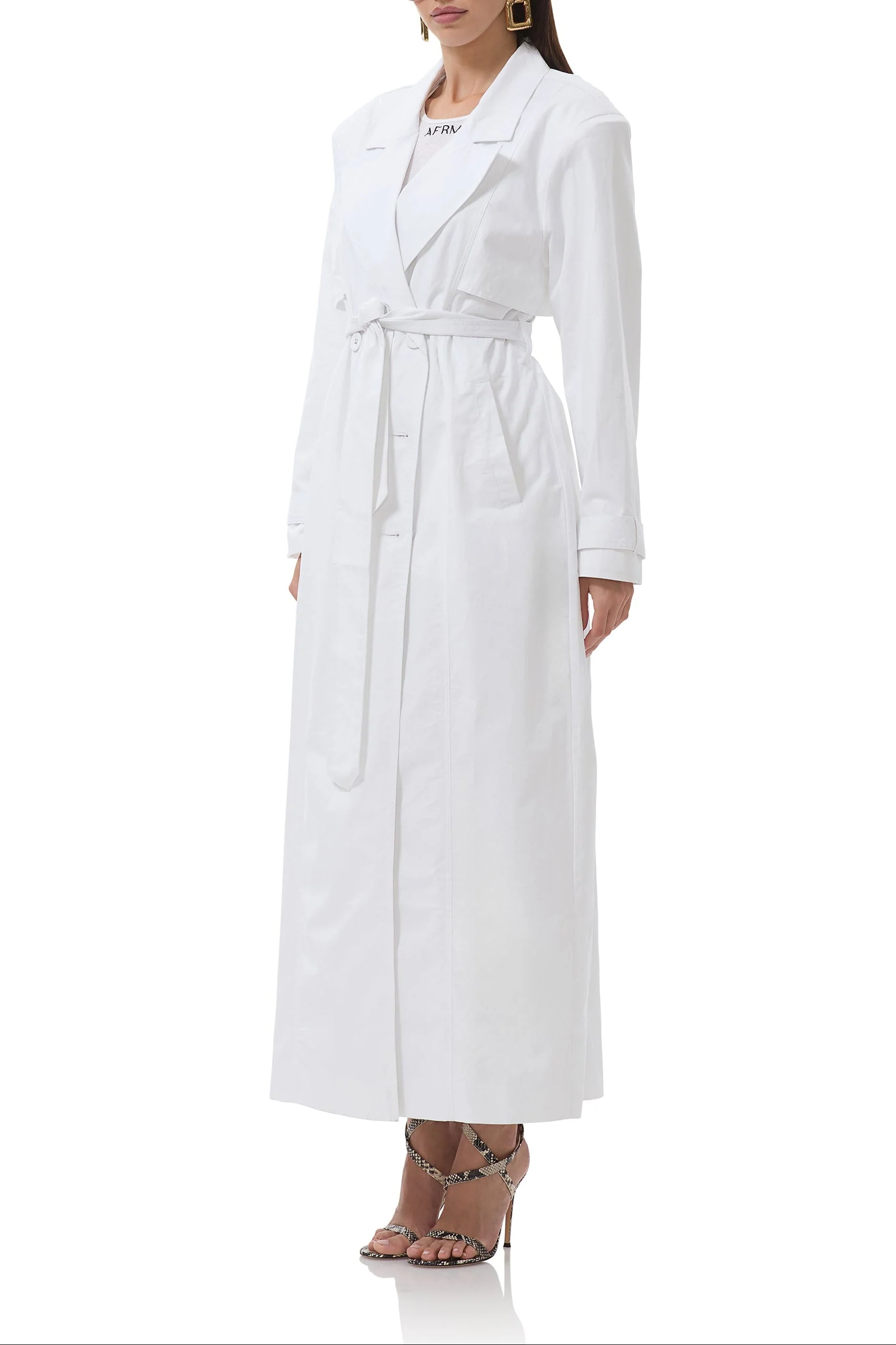 Earhart Trench Coat | Bright White - Image 4